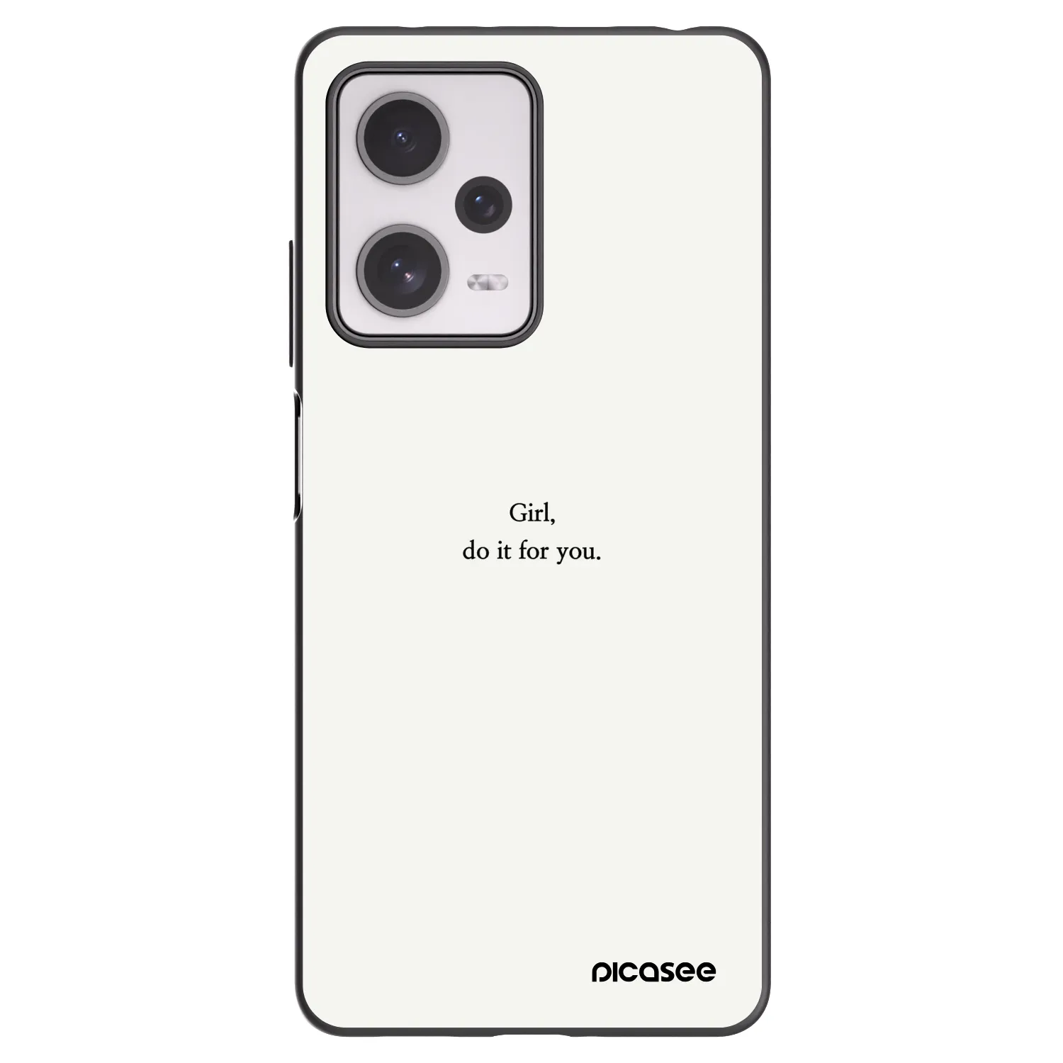 Picasee silikonowe czarne etui na Xiaomi Redmi Note 12 Pro+ 5G - Girl, do it for you