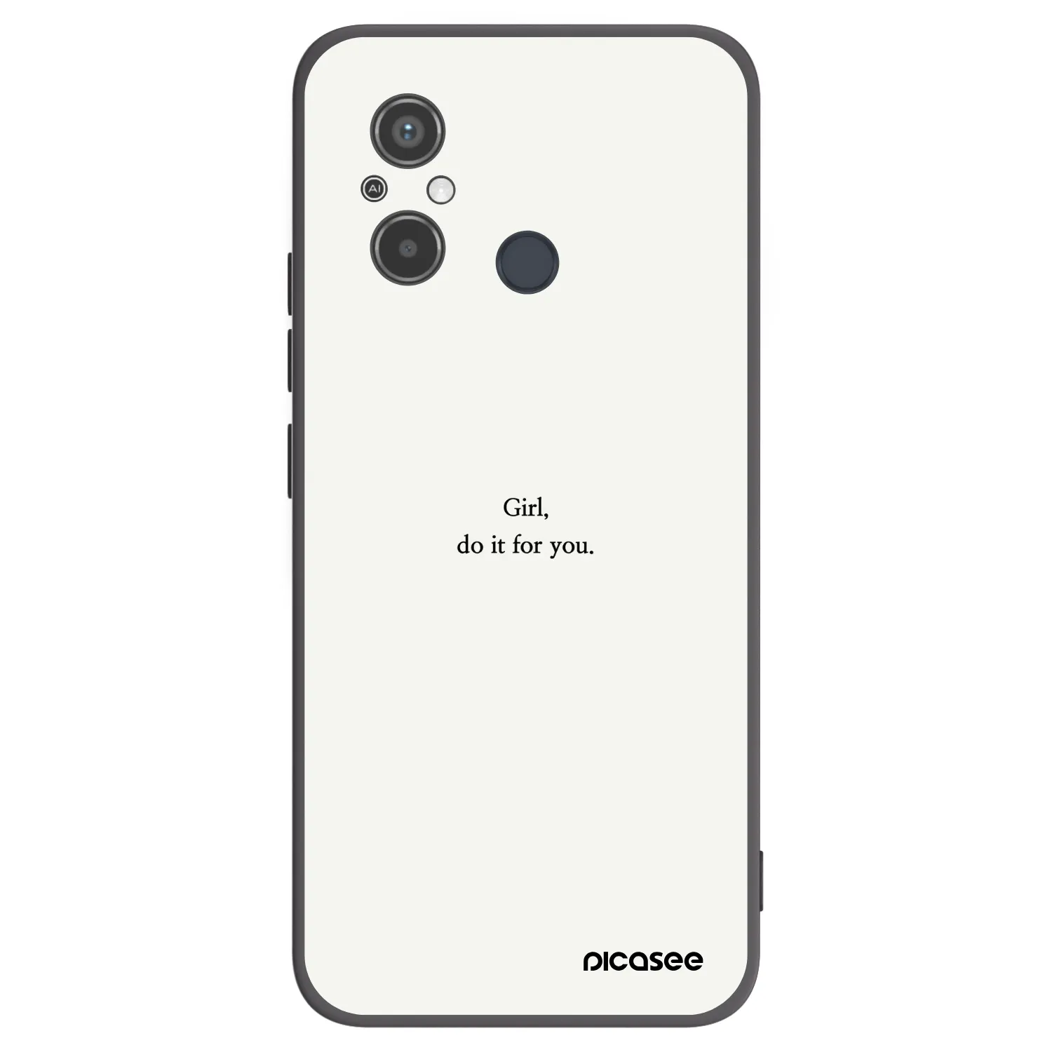 Picasee silikonowe czarne etui na Xiaomi Redmi 12C - Girl, do it for you
