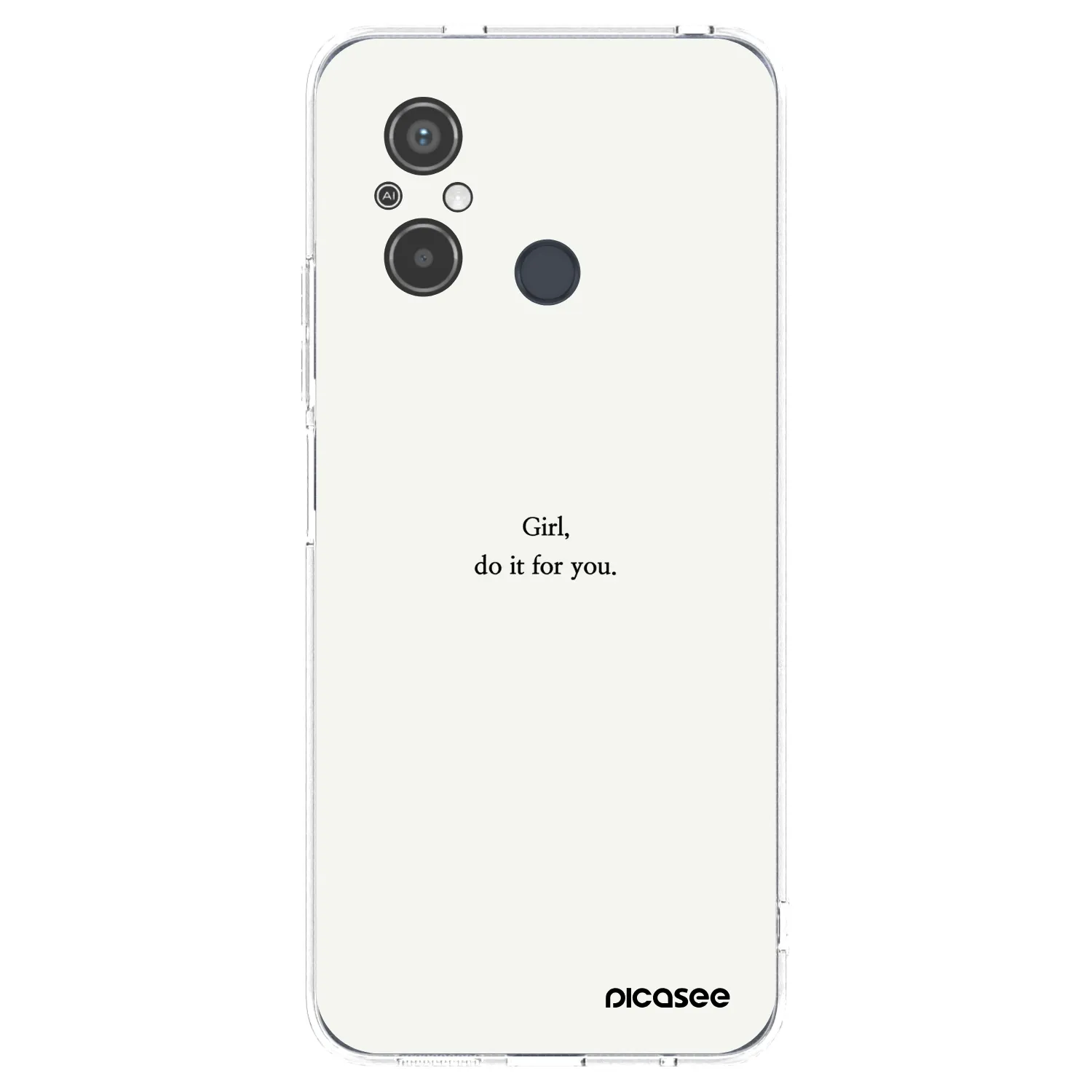 Picasee silikonowe przeźroczyste etui na Xiaomi Redmi 12C - Girl, do it for you