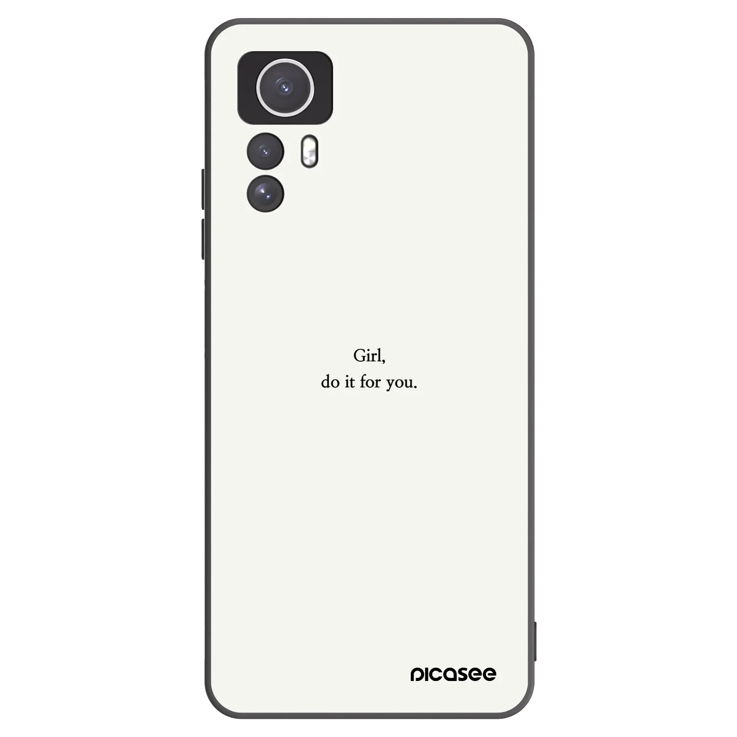 Picasee silikonowe czarne etui na Xiaomi Redmi Note 12S - Girl, do it for you