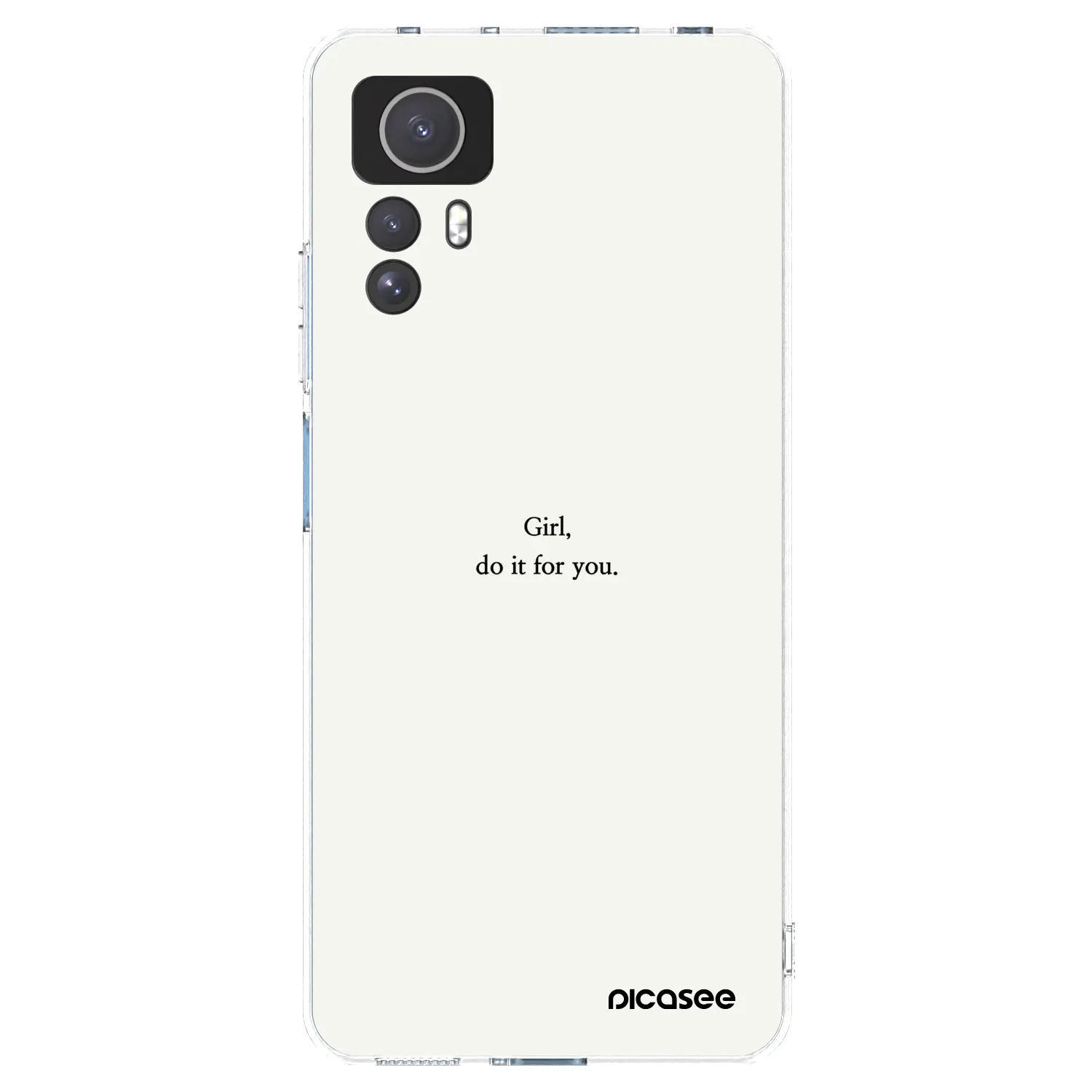 Picasee silikonowe przeźroczyste etui na Xiaomi Redmi Note 12S - Girl, do it for you