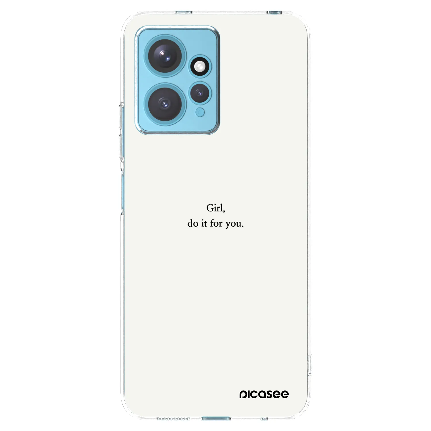 Picasee silikonowe przeźroczyste etui na Xiaomi Redmi Note 12 4G - Girl, do it for you