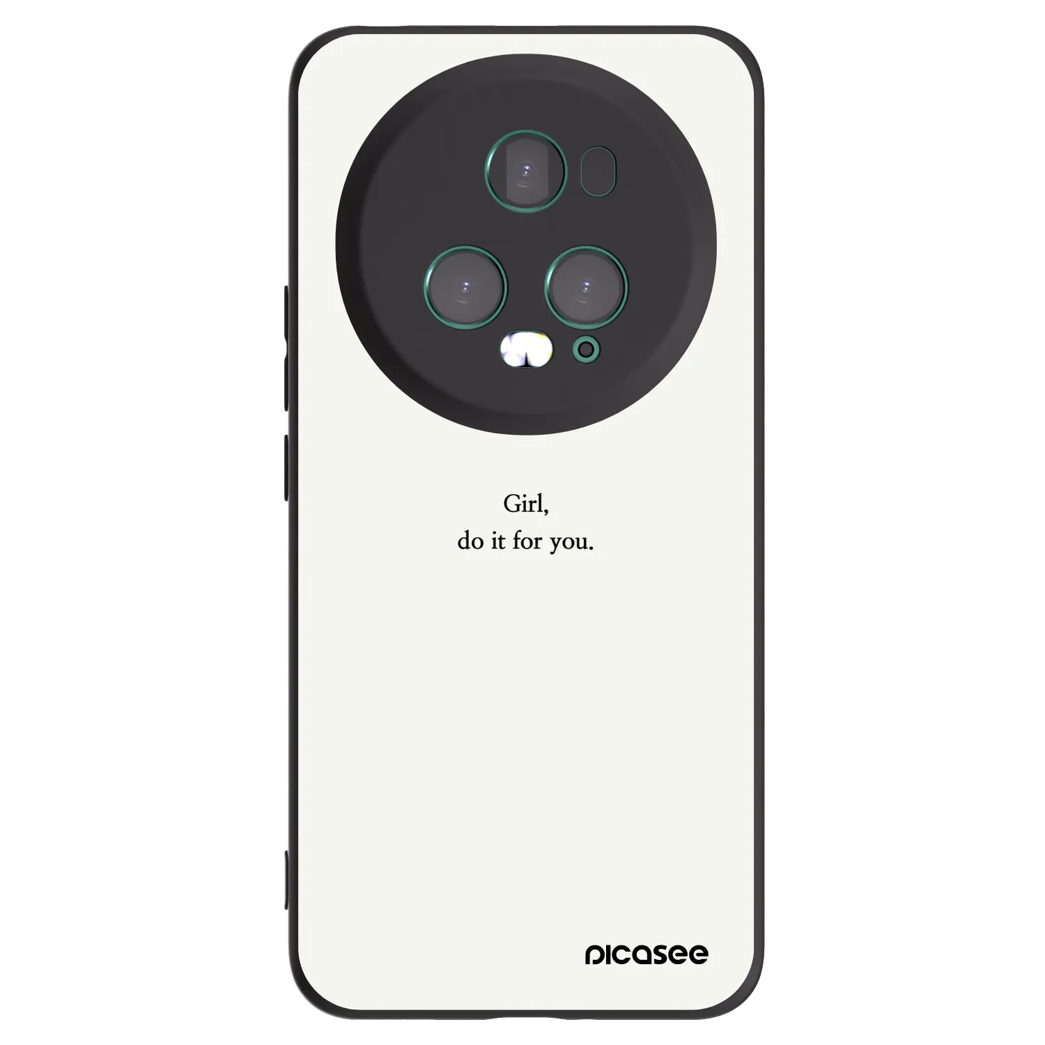 Picasee silikonowe czarne etui na Honor Magic5 Pro - Girl, do it for you