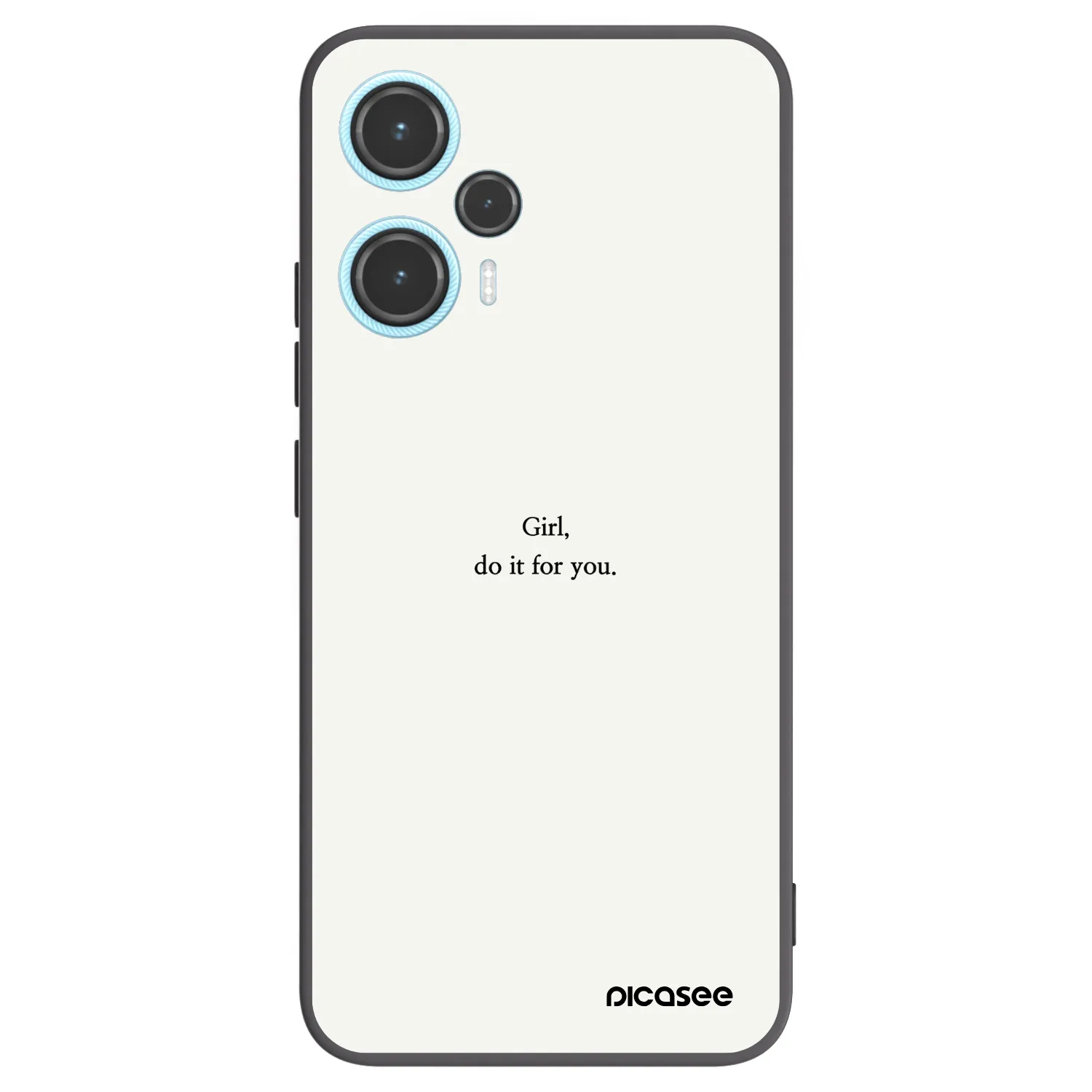Picasee silikonowe czarne etui na Xiaomi Poco F5 - Girl, do it for you