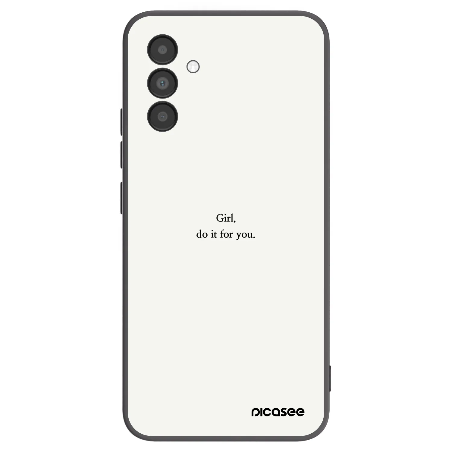 Picasee silikonowe czarne etui na Samsung Galaxy A04s A047F - Girl, do it for you