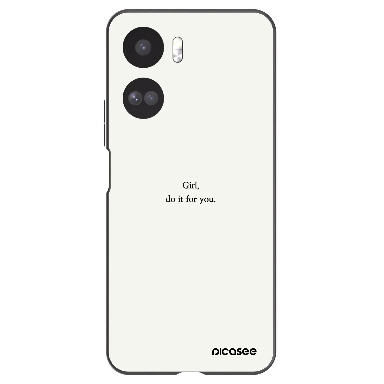 Picasee silikonowe czarne etui na Honor 90 Lite 5G - Girl, do it for you