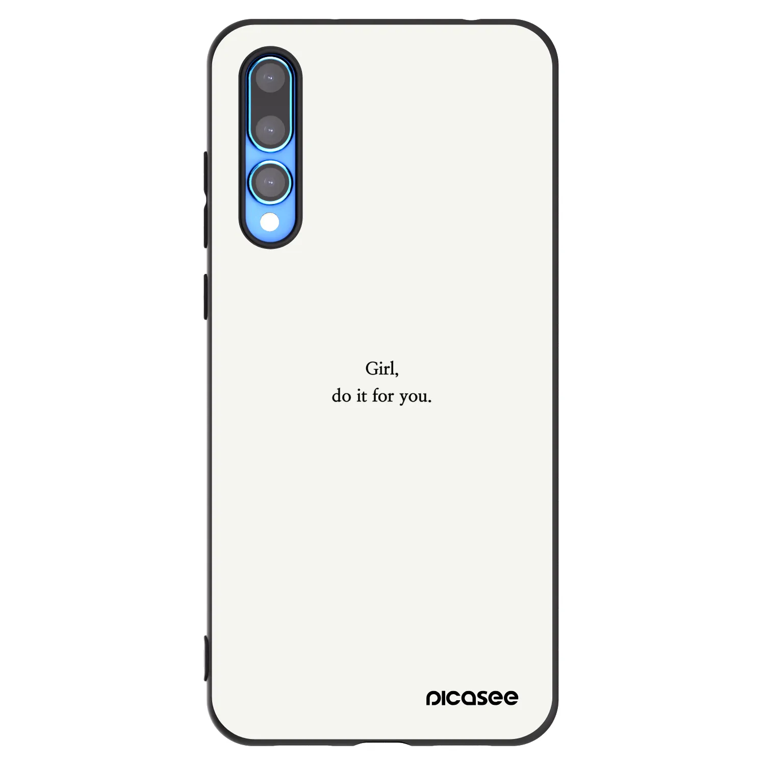 Picasee silikonowe czarne etui na Huawei P20 Pro - Girl, do it for you