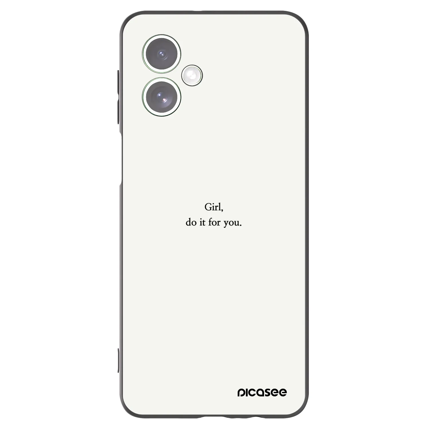 Picasee silikonowe czarne etui na Motorola Moto G54 5G - Girl, do it for you