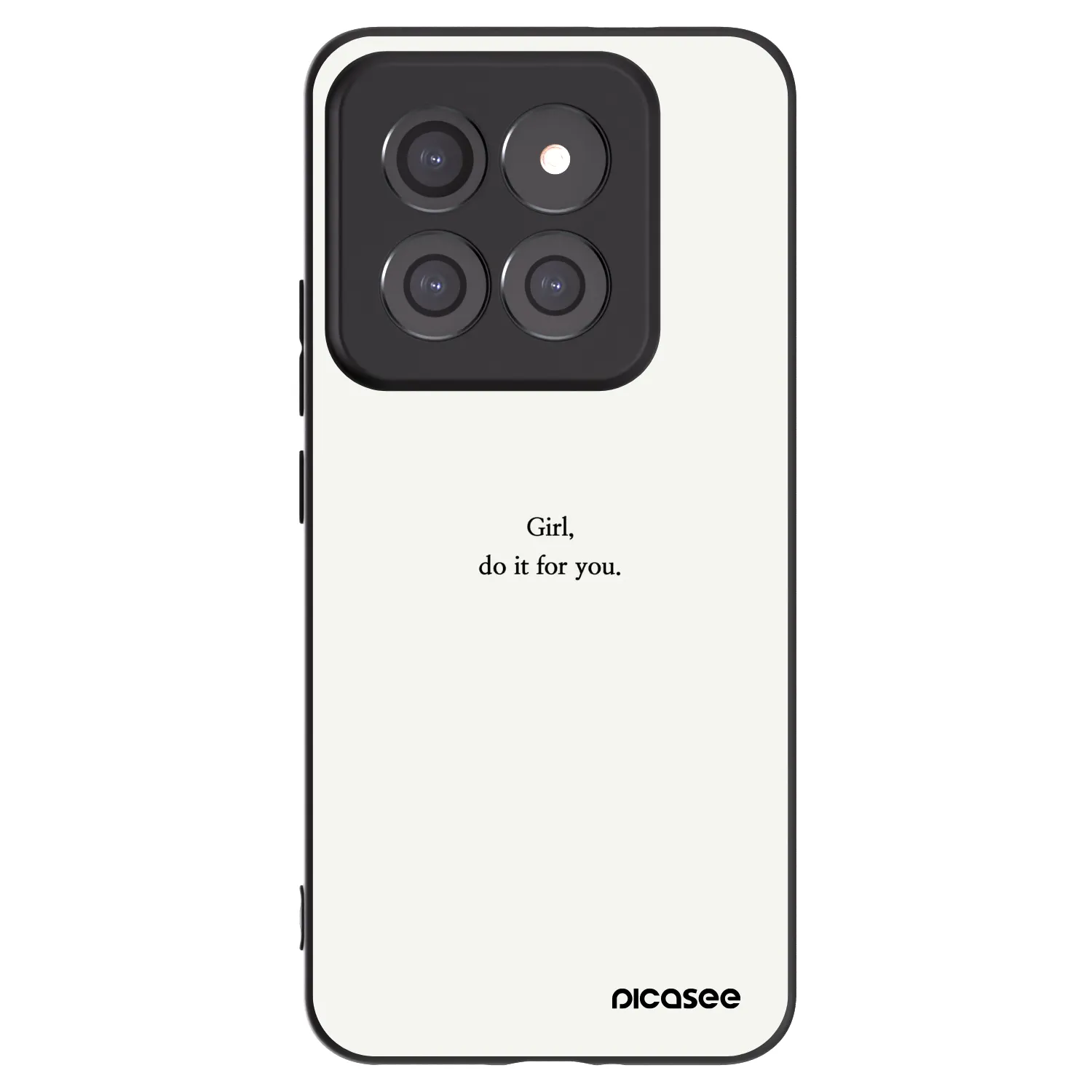 Picasee silikonowe czarne etui na Xiaomi 14 Pro - Girl, do it for you