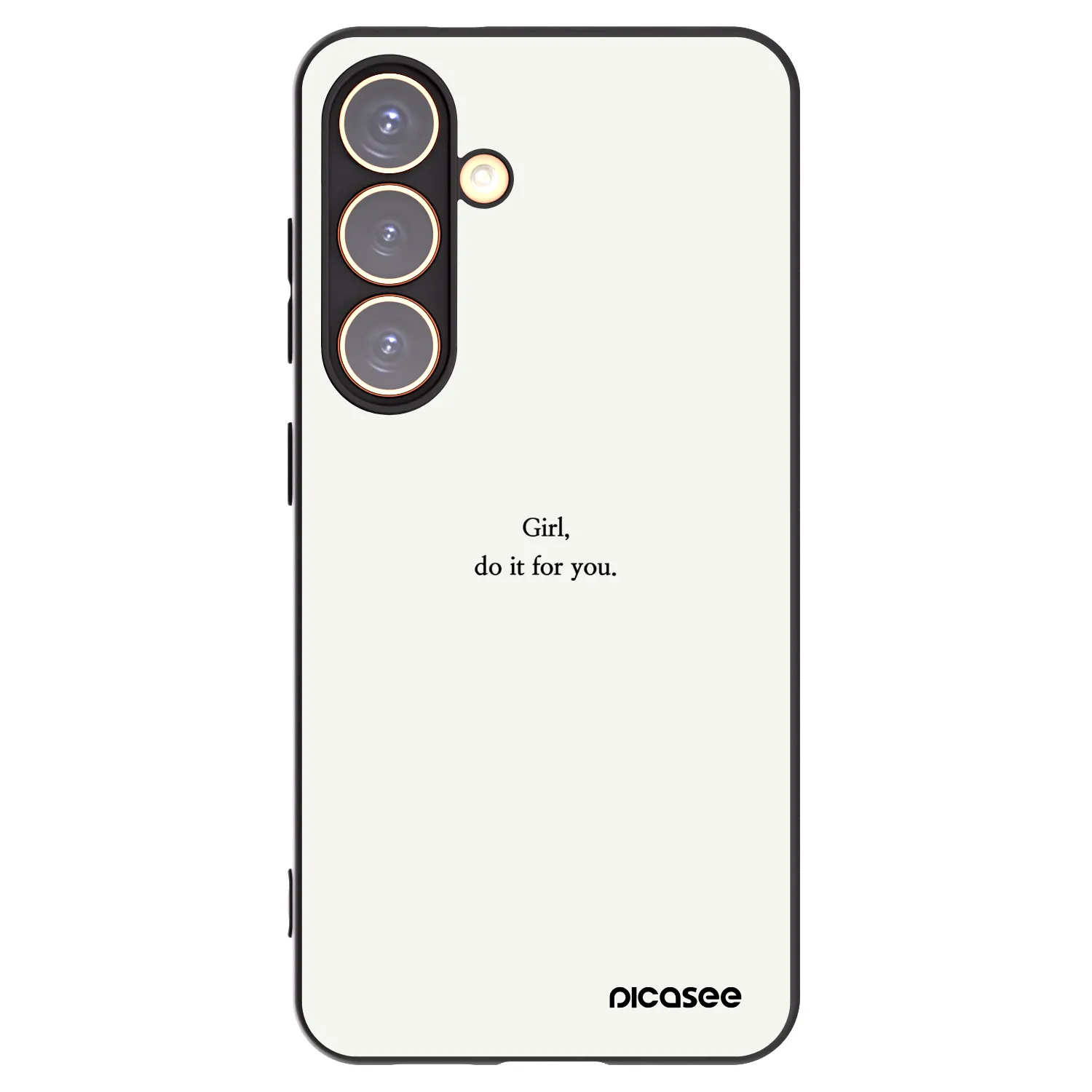 Picasee silikonowe czarne etui na Samsung Galaxy S24 S921B 5G - Girl, do it for you