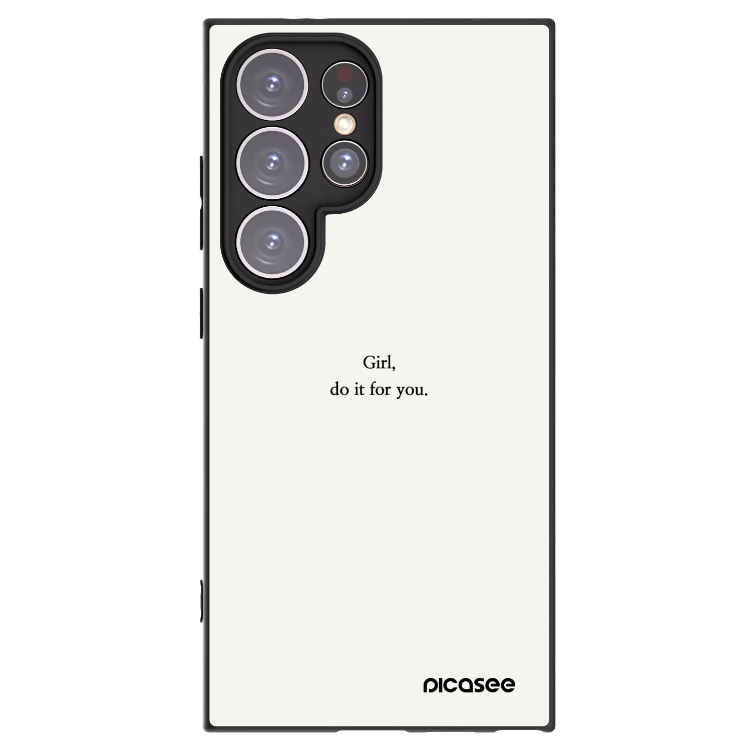 Picasee silikonowe czarne etui na Samsung Galaxy S24 Ultra S928B 5G - Girl, do it for you