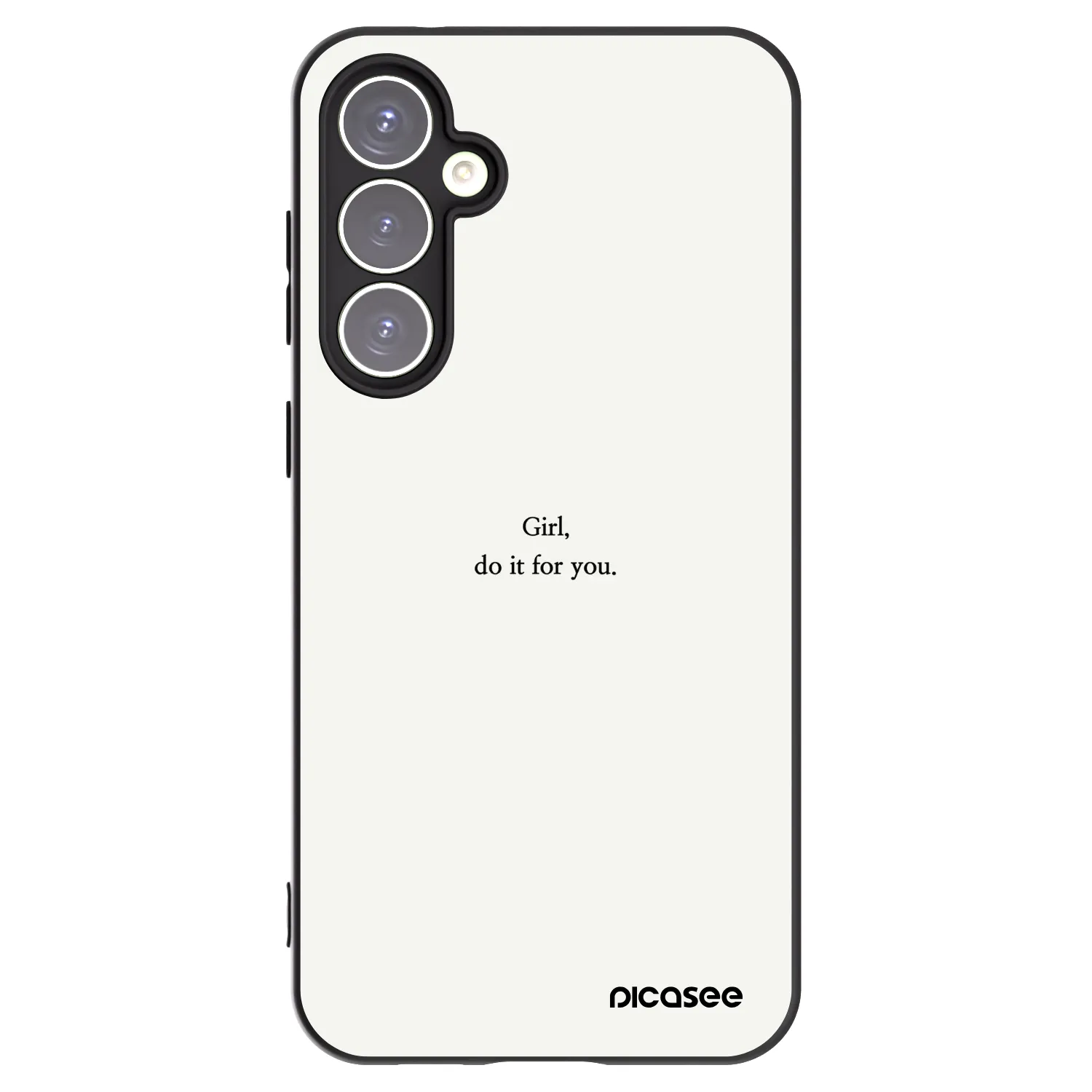 Picasee silikonowe czarne etui na Samsung Galaxy S23 FE S711B - Girl, do it for you