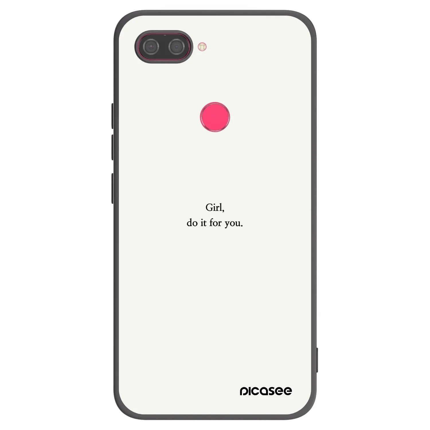 Picasee silikonowe czarne etui na Xiaomi Mi 8 Lite - Girl, do it for you
