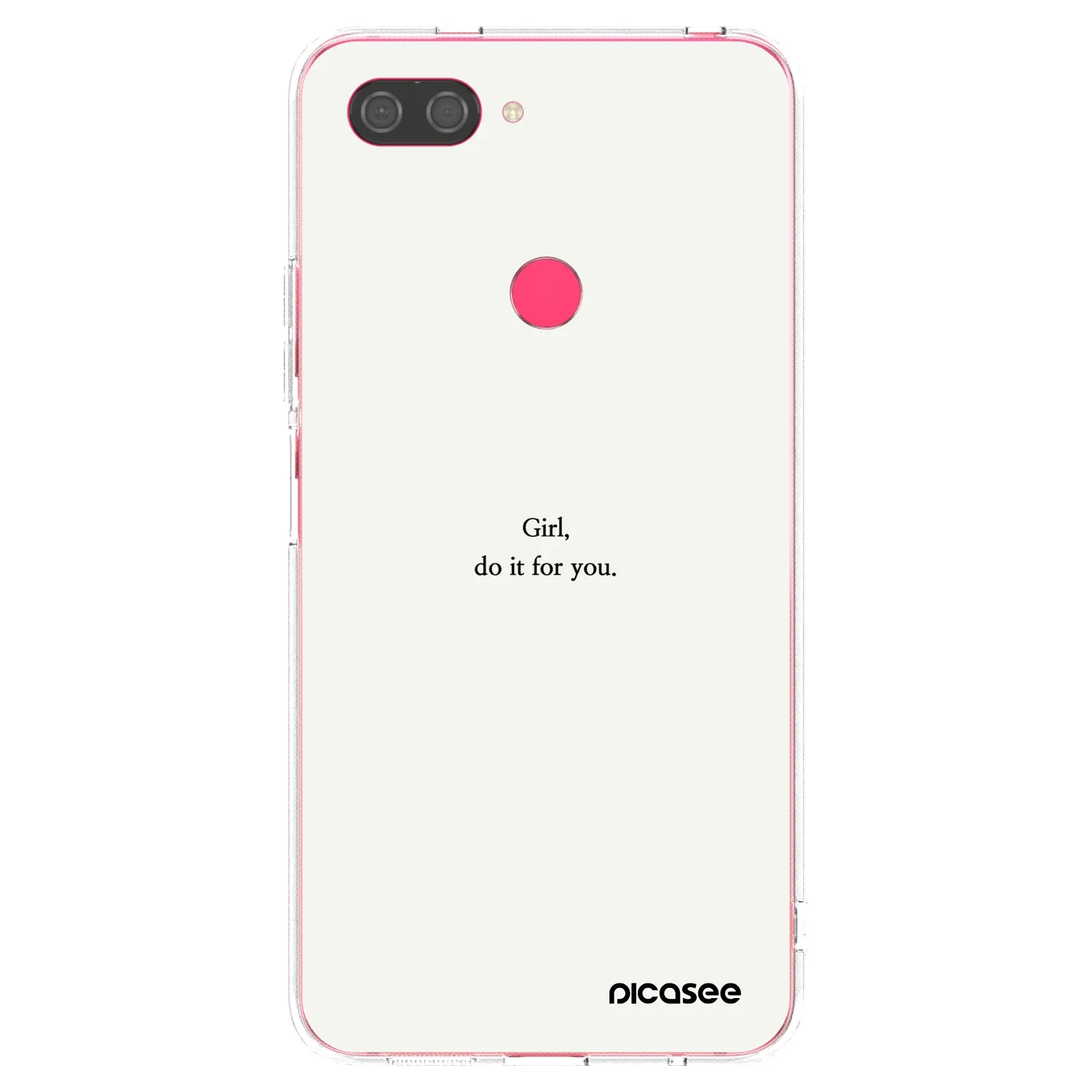Picasee silikonowe przeźroczyste etui na Xiaomi Mi 8 Lite - Girl, do it for you