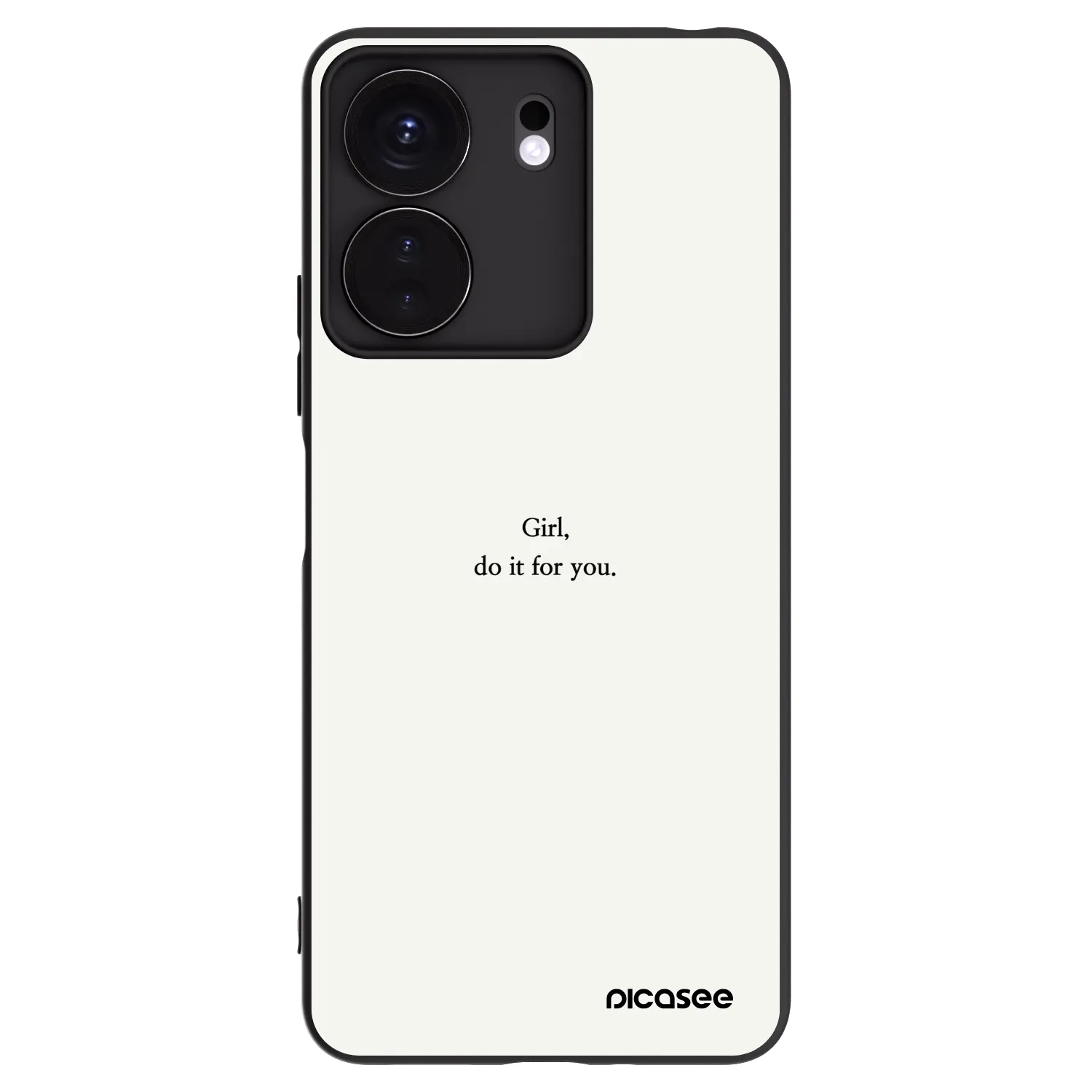 Picasee silikonowe czarne etui na Xiaomi Redmi 13C 4G - Girl, do it for you