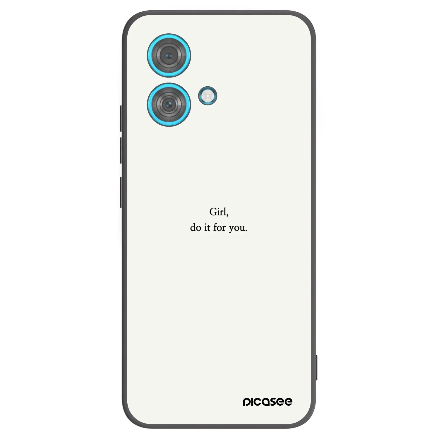 Picasee silikonowe czarne etui na Motorola Edge 40 Neo - Girl, do it for you