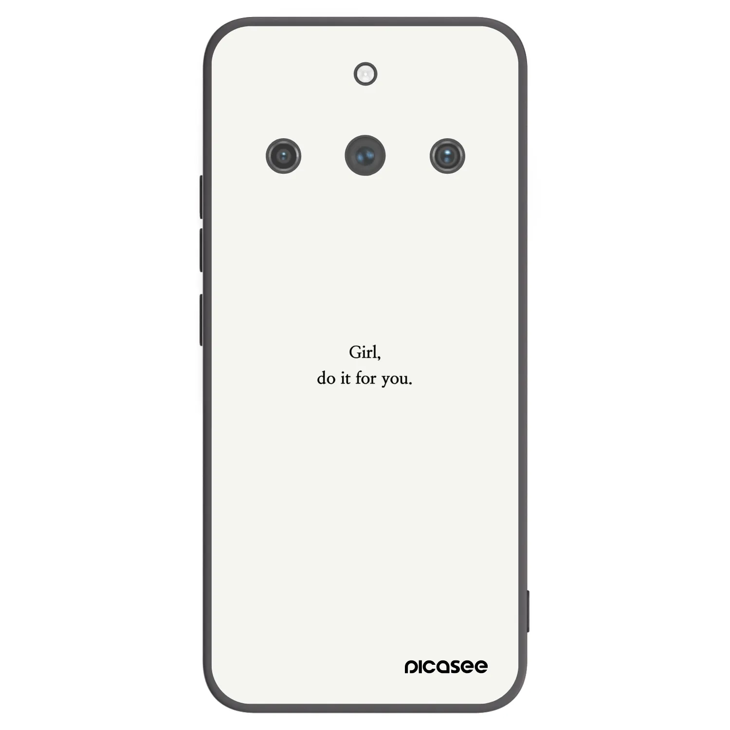 Picasee silikonowe czarne etui na Realme 11 Pro+ - Girl, do it for you