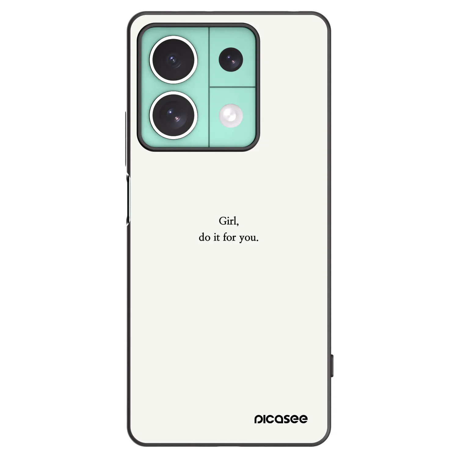 Picasee silikonowe czarne etui na Xiaomi Redmi Note 13 5G - Girl, do it for you
