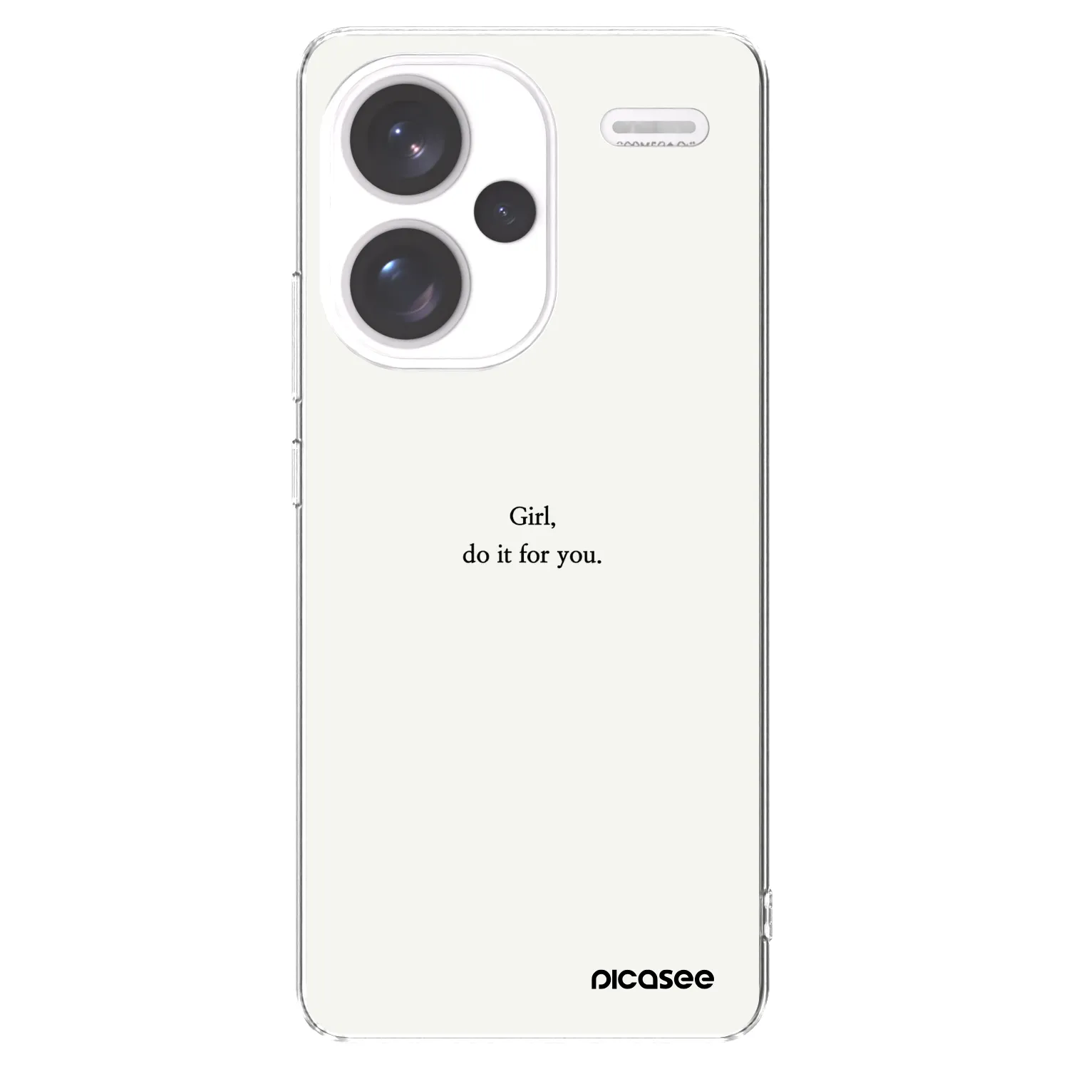 Picasee silikonowe przeźroczyste etui na Xiaomi Redmi Note 13 Pro+ 5G - Girl, do it for you