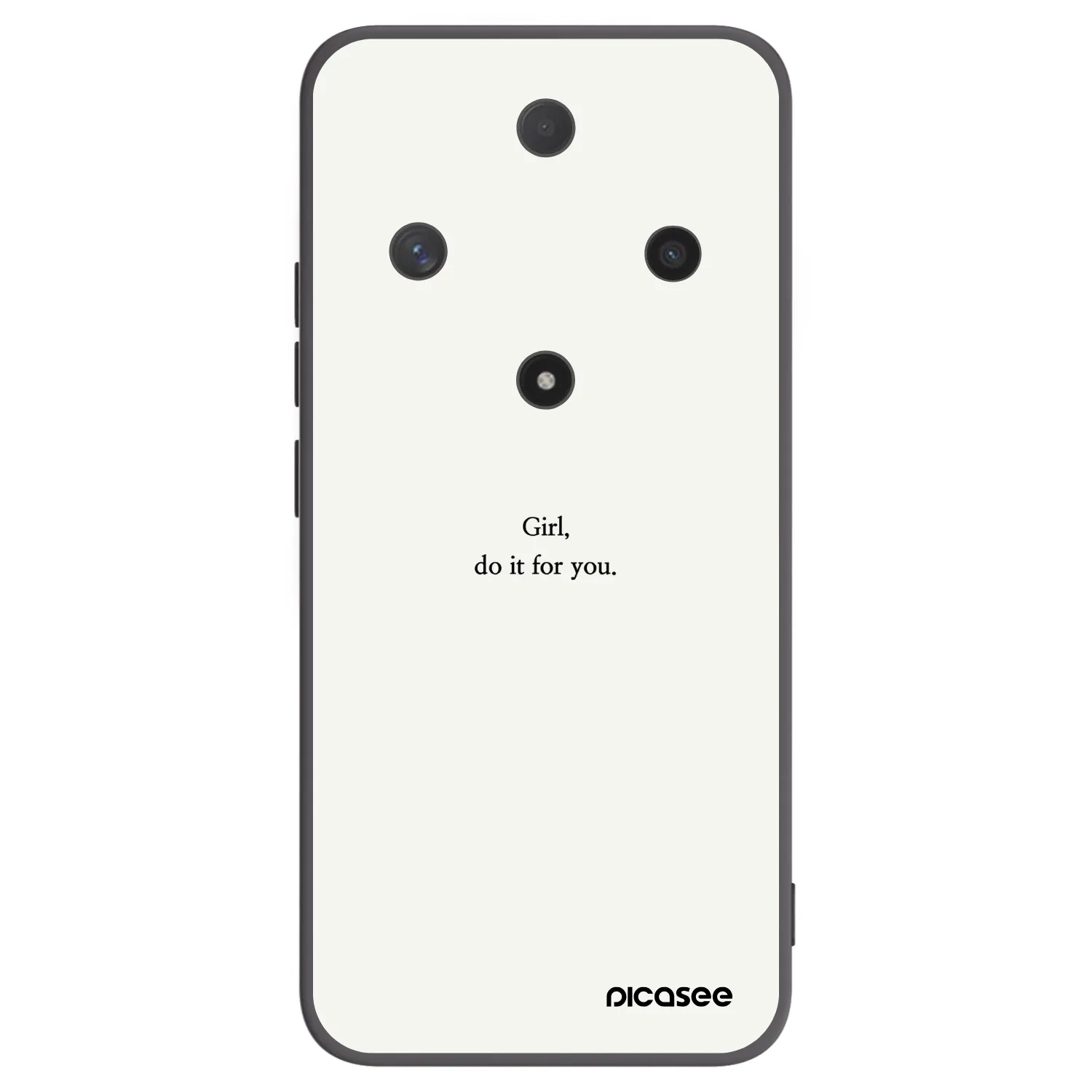 Picasee silikonowe czarne etui na Honor Magic6 Lite 5G - Girl, do it for you