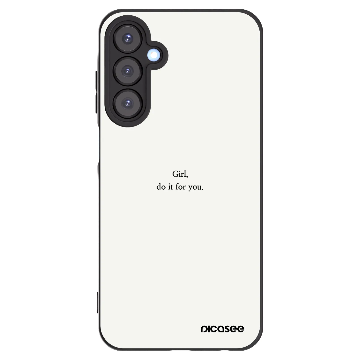 Picasee silikonowe czarne etui na Samsung Galaxy A25 A256B 5G - Girl, do it for you