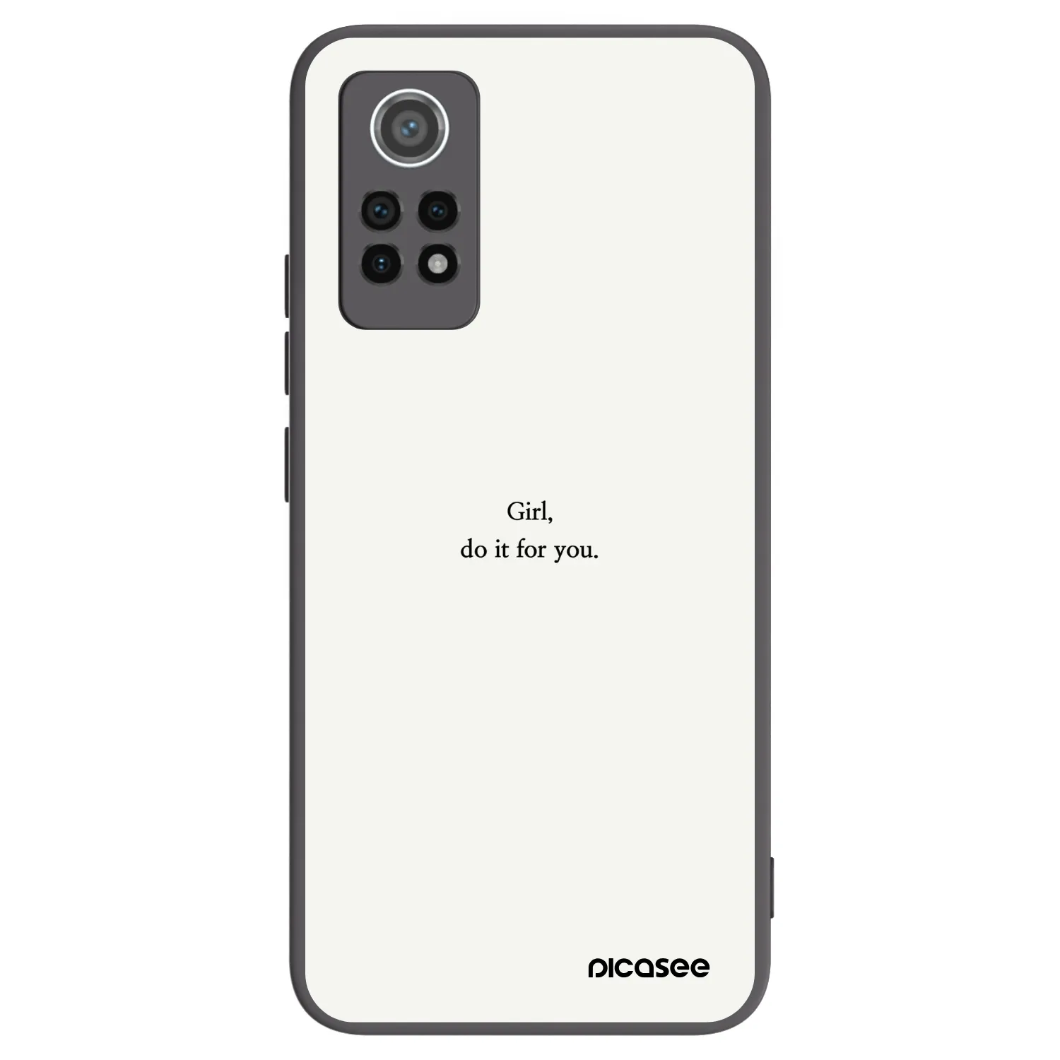 Picasee silikonowe czarne etui na Xiaomi Redmi Note 12 Pro 4G - Girl, do it for you