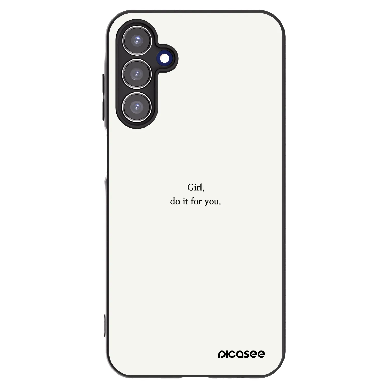Picasee silikonowe czarne etui na Samsung Galaxy A15 A156B 5G - Girl, do it for you