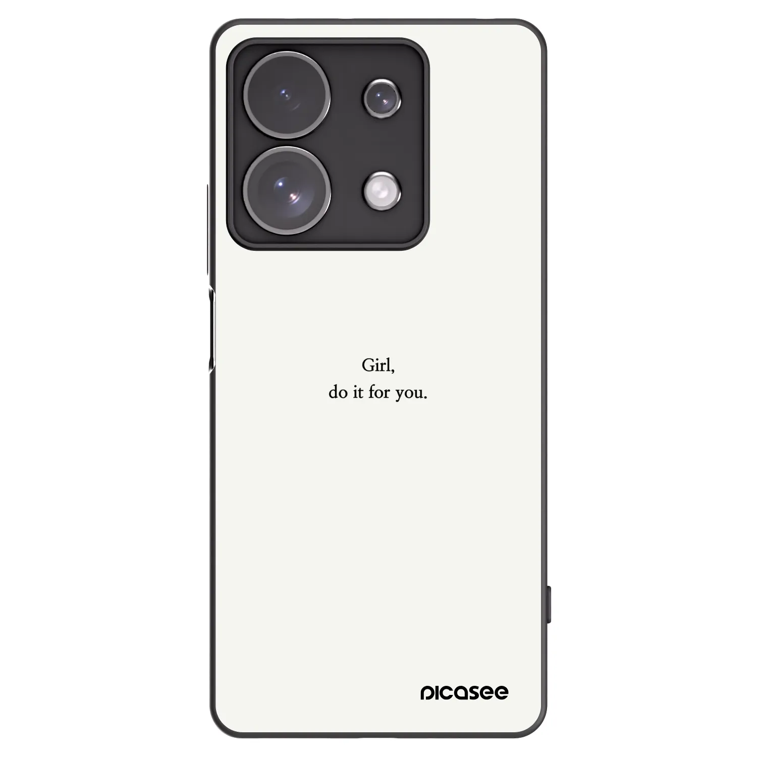 Picasee silikonowe czarne etui na Xiaomi Redmi Note 13 Pro 4G - Girl, do it for you