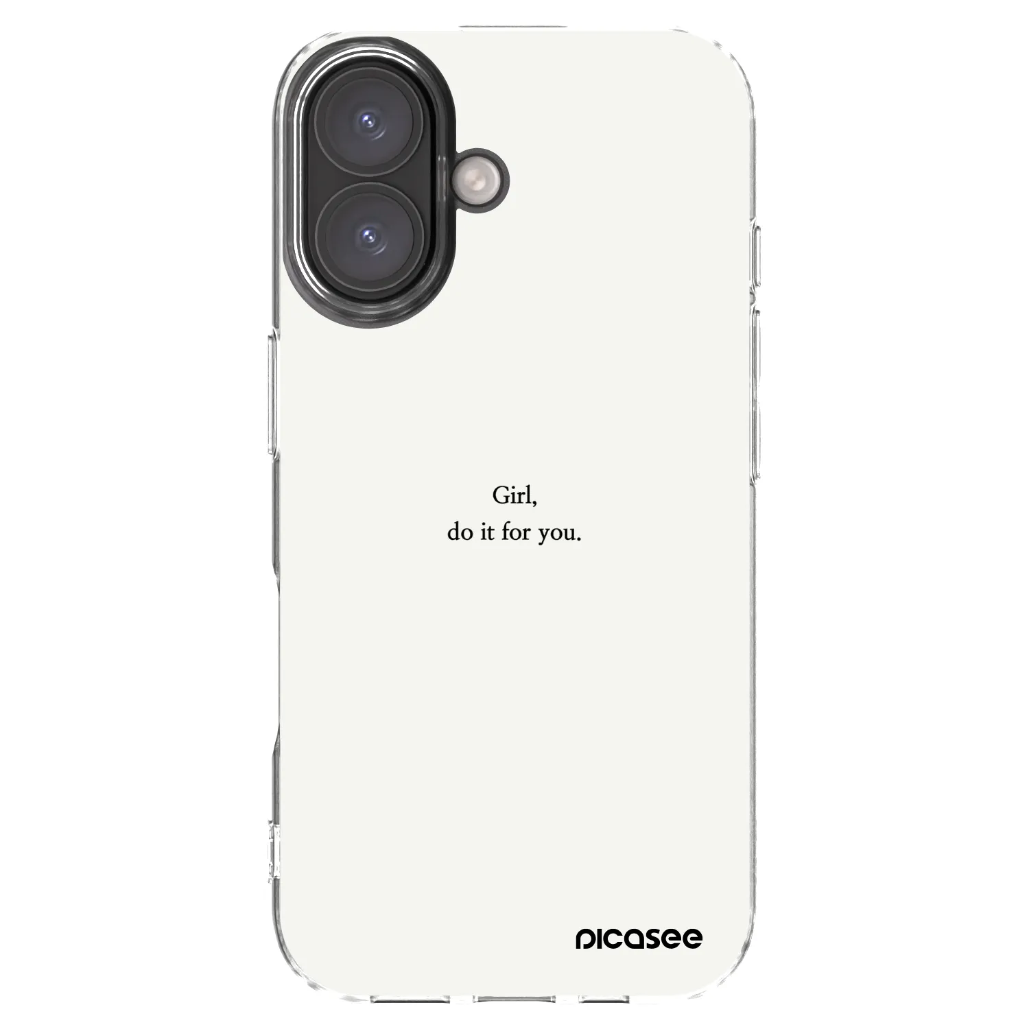 Picasee silikonowe przeźroczyste etui na Apple iPhone 16 - Girl, do it for you