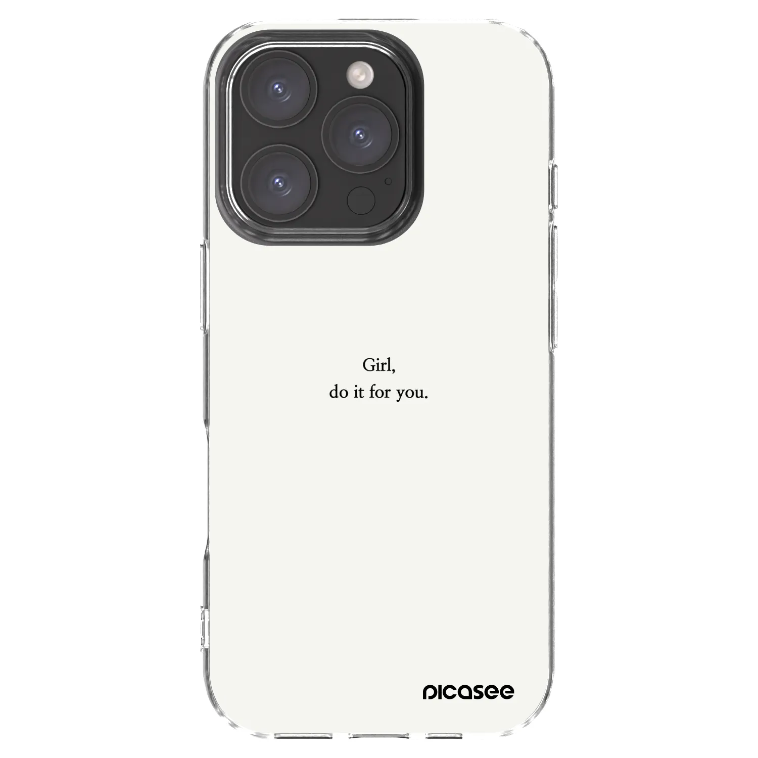 Picasee silikonowe przeźroczyste etui na Apple iPhone 16 Pro - Girl, do it for you