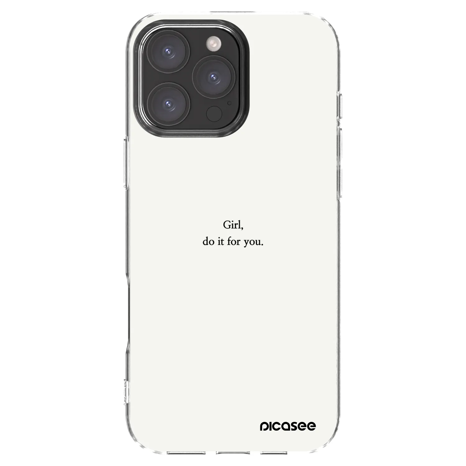 Picasee silikonowe przeźroczyste etui na Apple iPhone 16 Pro Max - Girl, do it for you