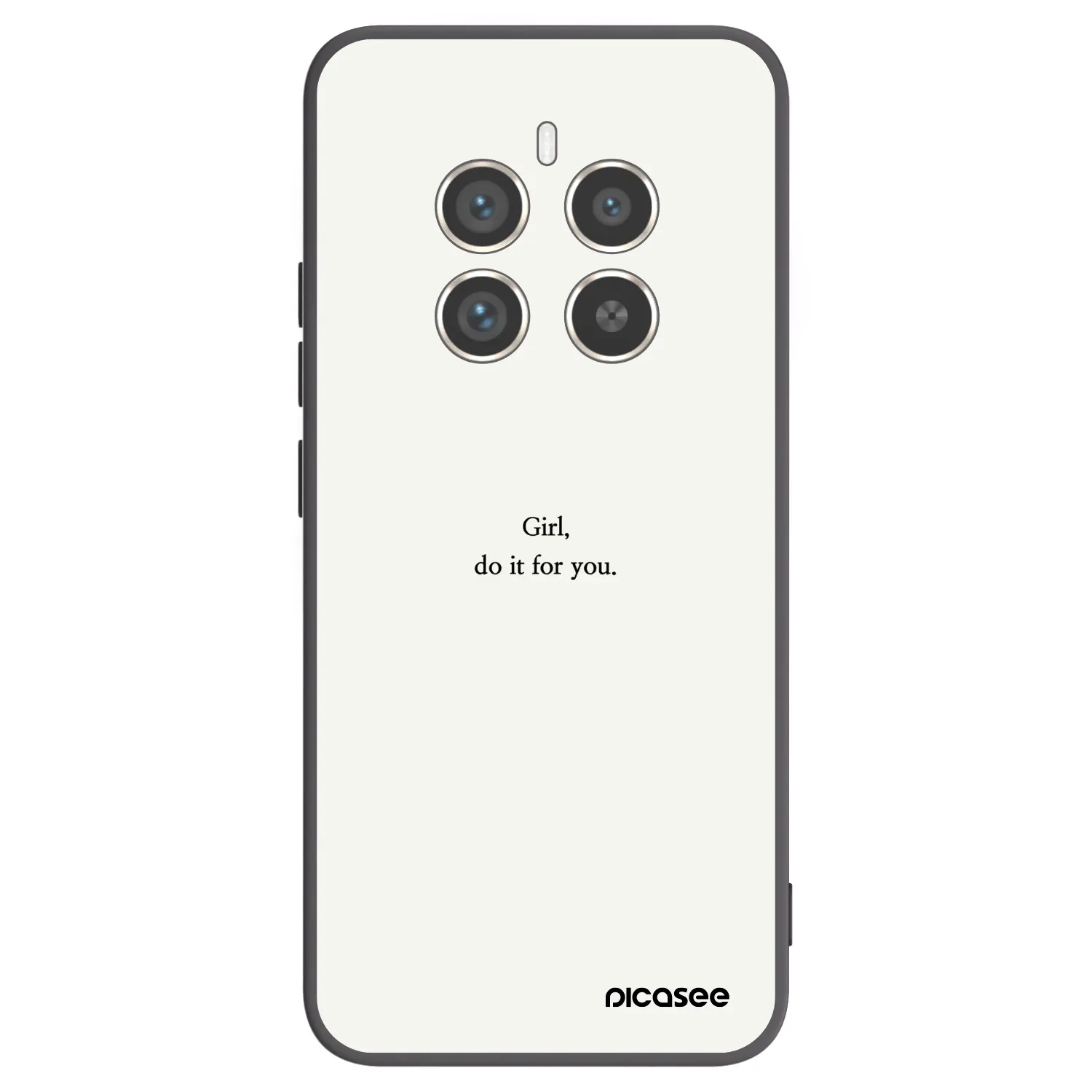 Picasee silikonowe czarne etui na Realme 12 Pro 5G - Girl, do it for you