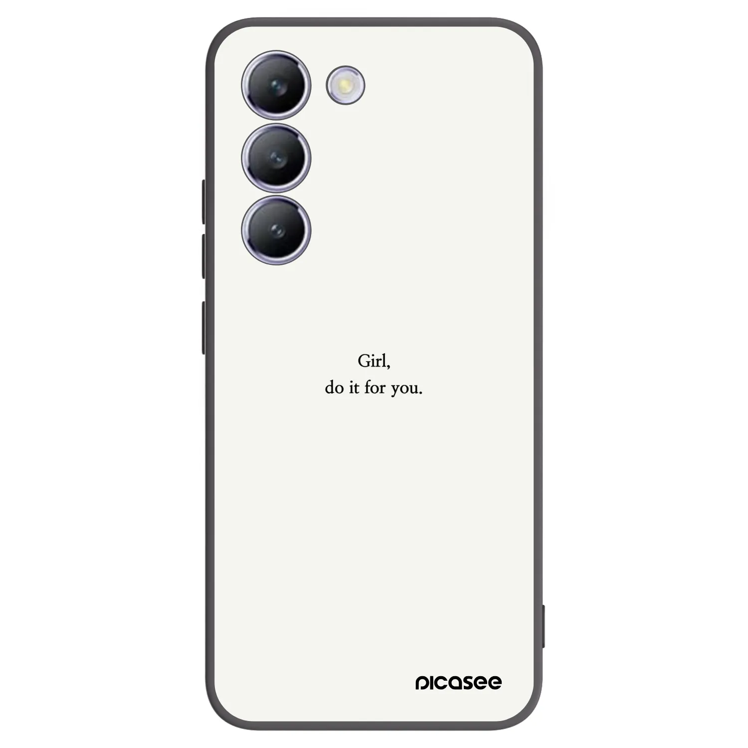 Picasee silikonowe czarne etui na Vivo V40 SE 5G - Girl, do it for you