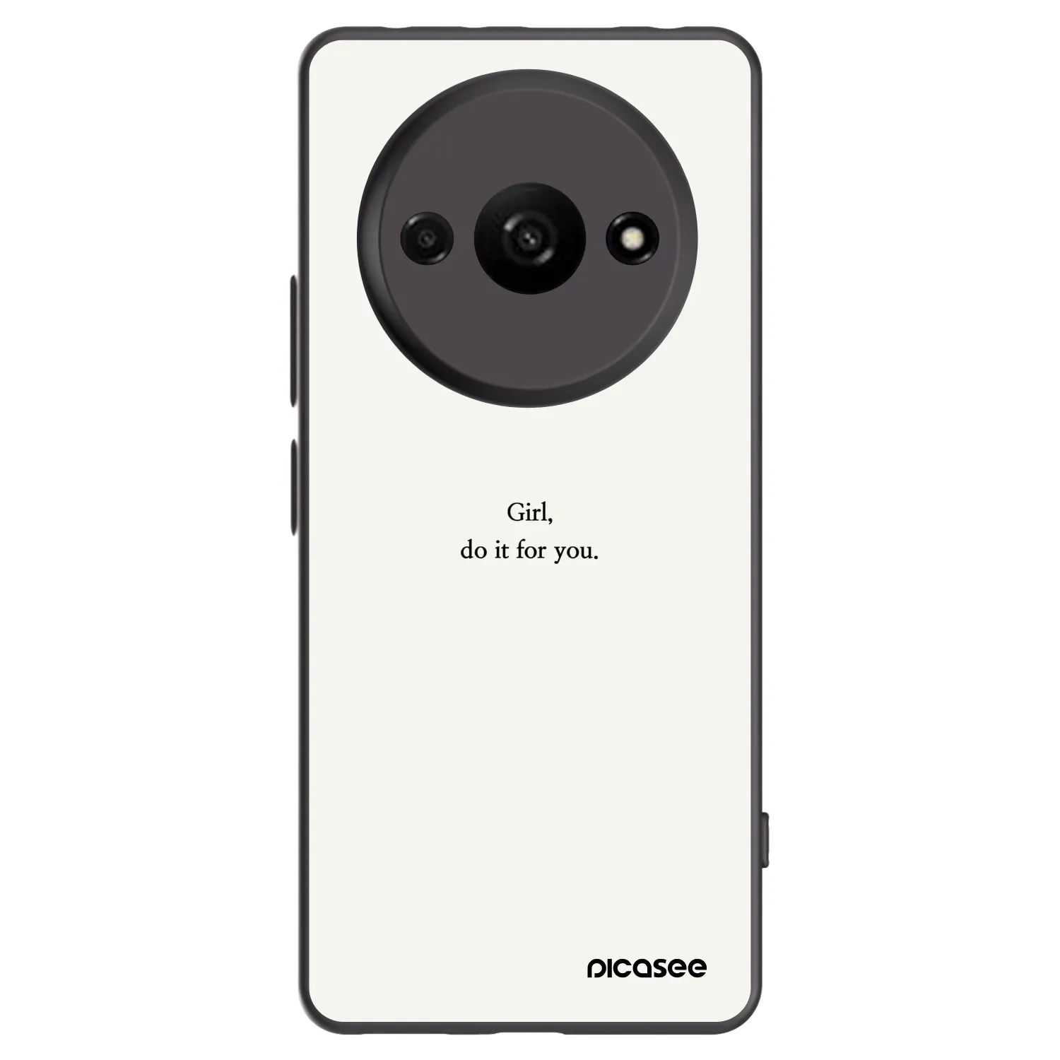 Picasee silikonowe czarne etui na Xiaomi Redmi A3 - Girl, do it for you