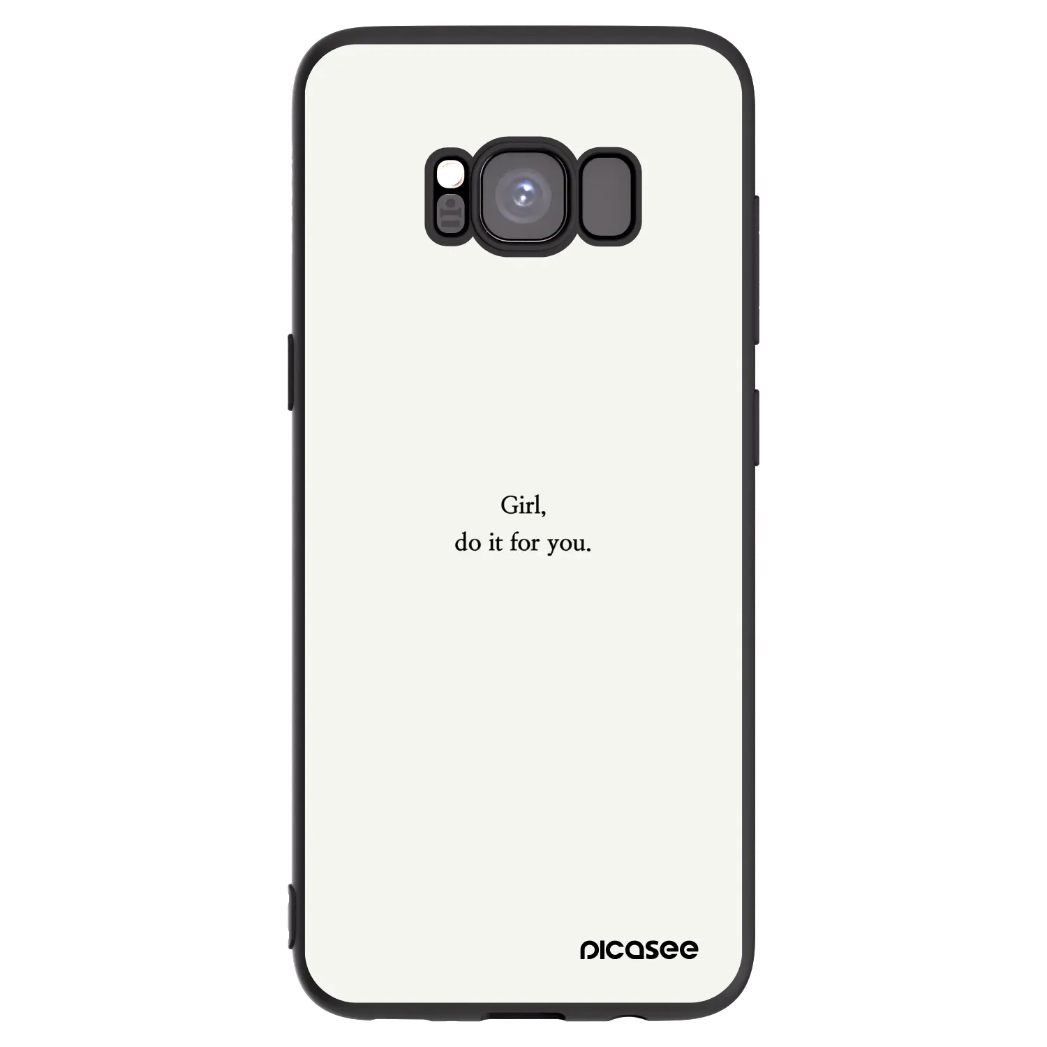 Picasee silikonowe czarne etui na Samsung Galaxy S8 G950F - Girl, do it for you