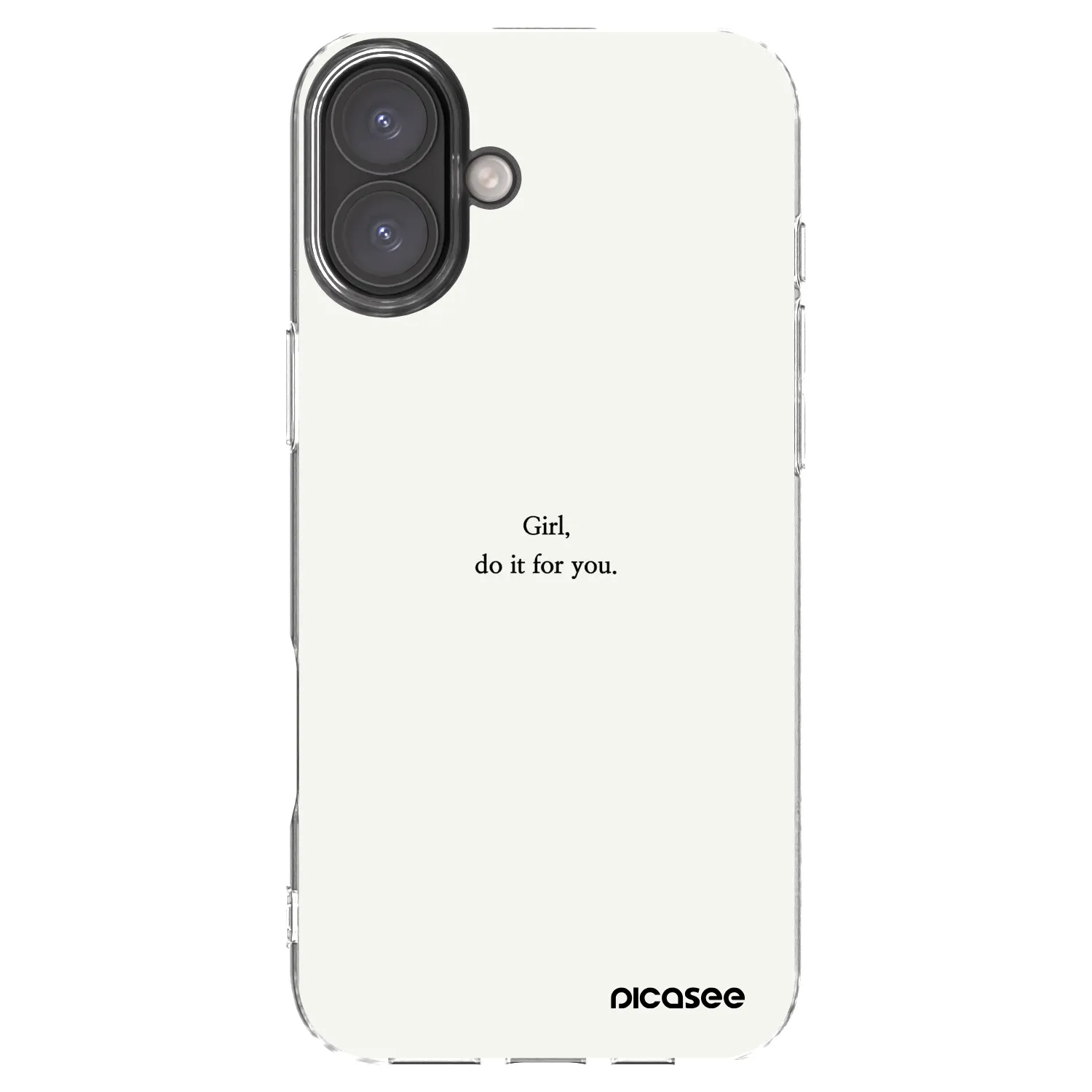 Picasee silikonowe przeźroczyste etui na Apple iPhone 16 Plus - Girl, do it for you