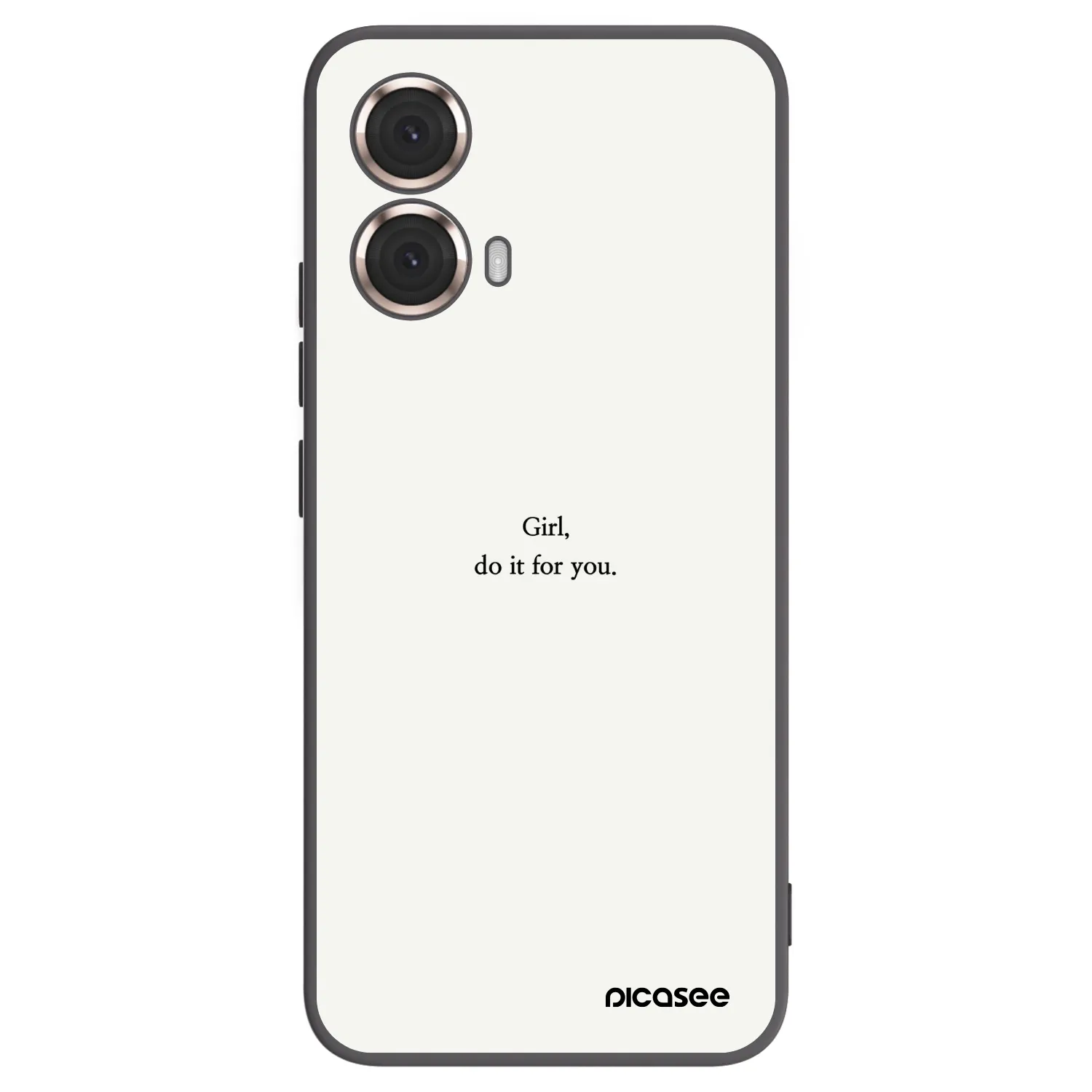 Picasee silikonowe czarne etui na Motorola Moto G85 - Girl, do it for you