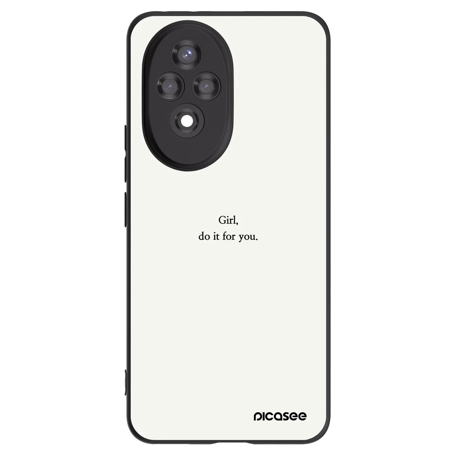 Picasee silikonowe czarne etui na Honor 200 Pro 5G - Girl, do it for you