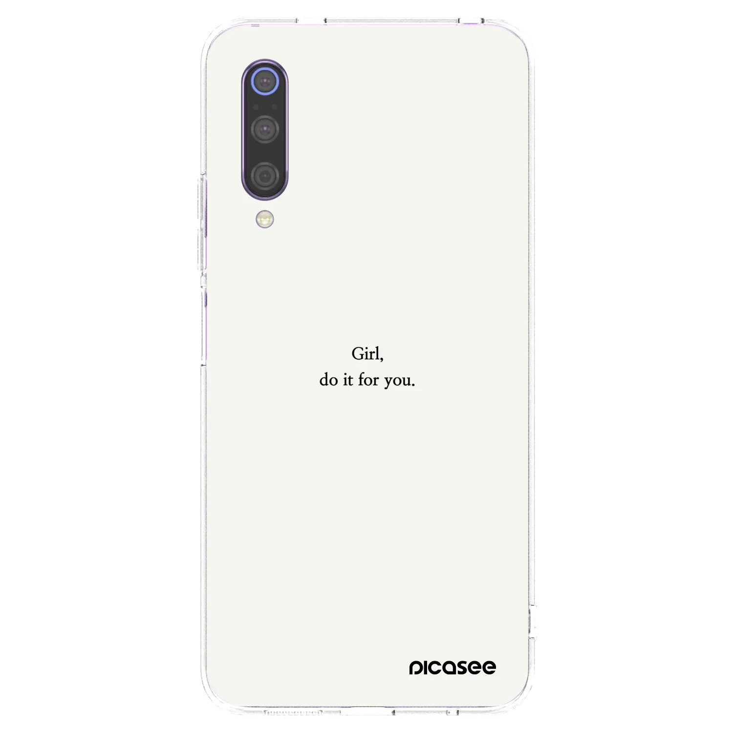 Picasee silikonowe przeźroczyste etui na Xiaomi Mi 9 - Girl, do it for you