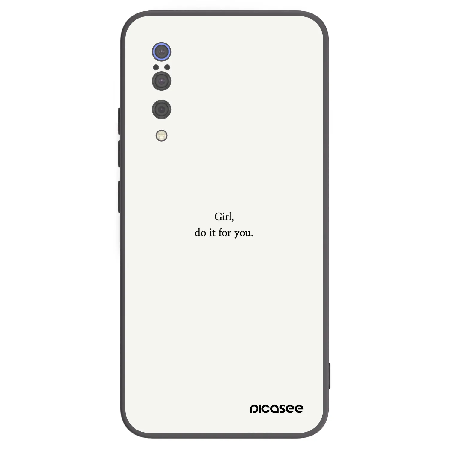 Picasee silikonowe czarne etui na Xiaomi Mi 9 - Girl, do it for you