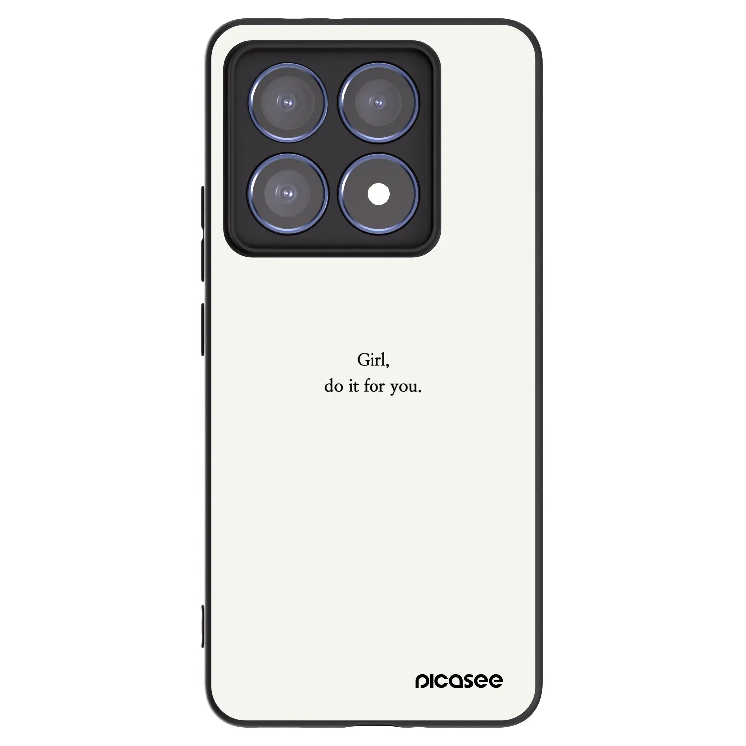 Picasee silikonowe czarne etui na Xiaomi 14T Pro - Girl, do it for you