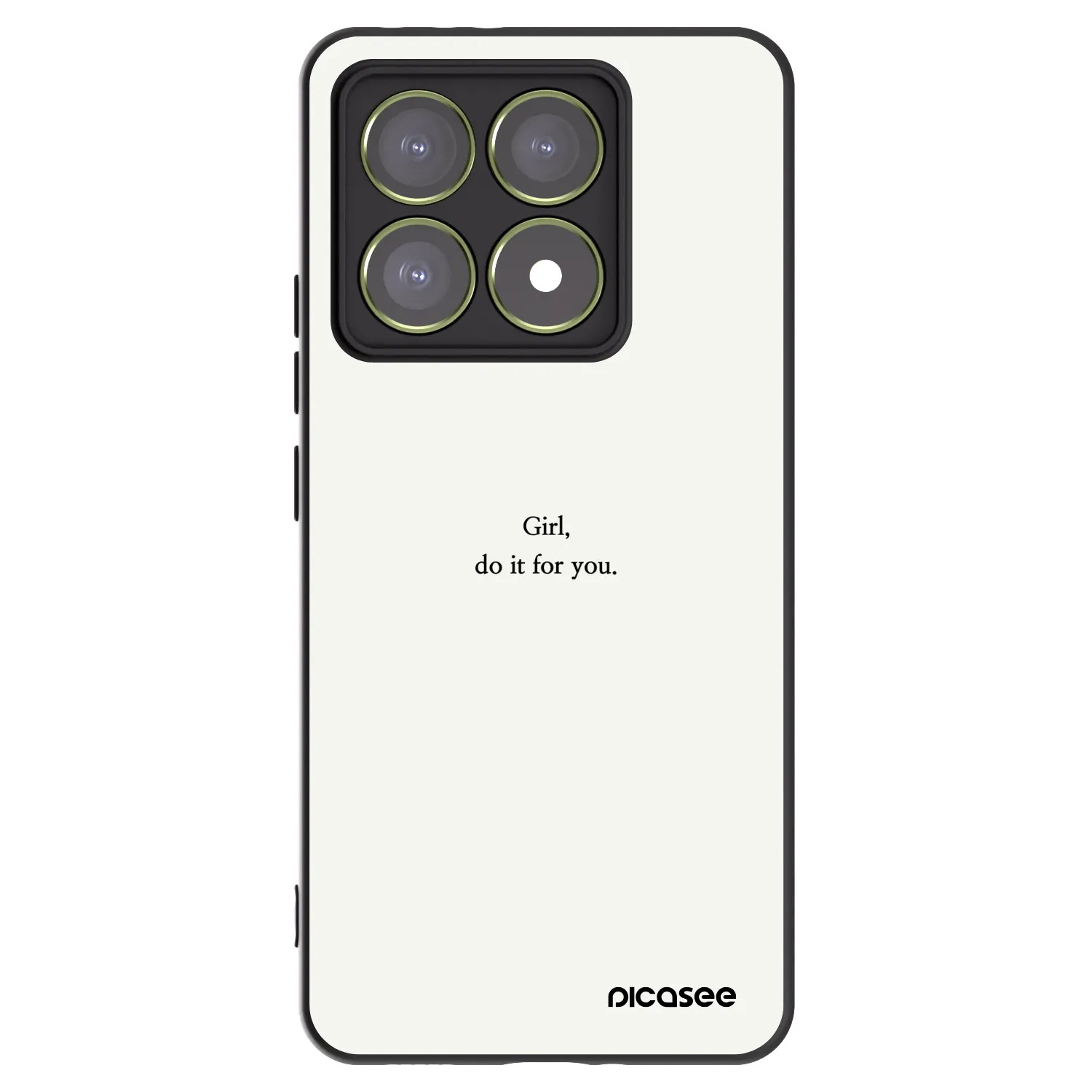 Picasee silikonowe czarne etui na Xiaomi 14T - Girl, do it for you