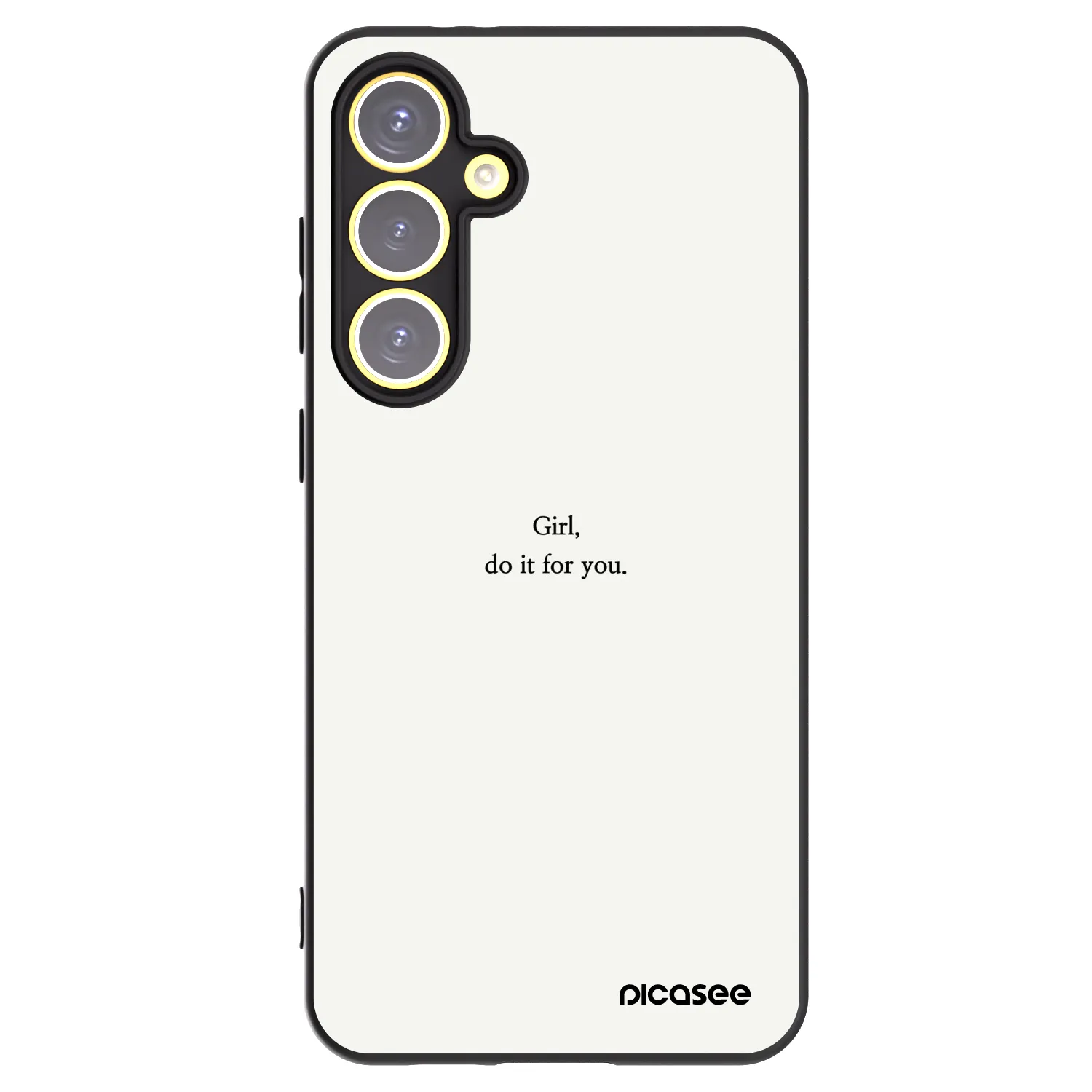 Picasee silikonowe czarne etui na Samsung Galaxy S24 FE S721B - Girl, do it for you
