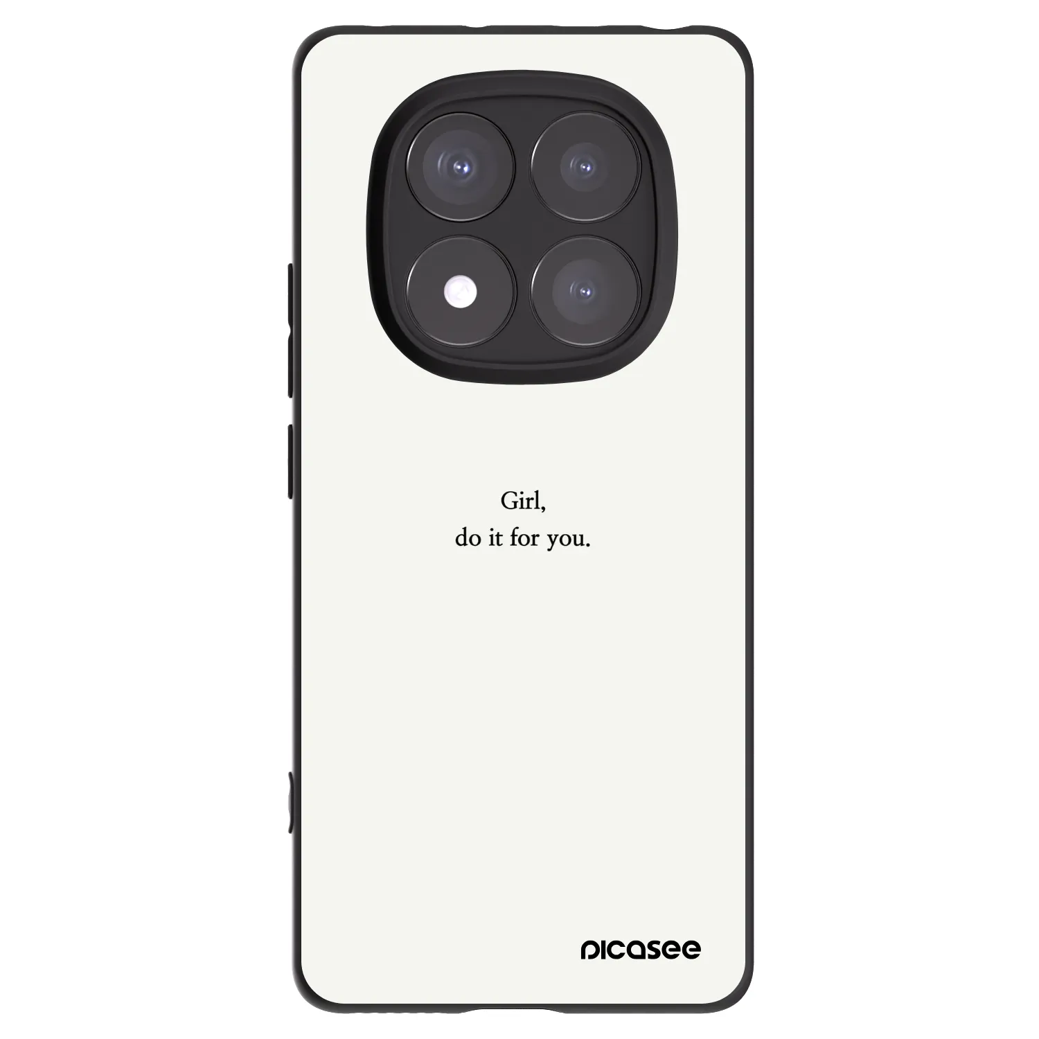 Picasee silikonowe czarne etui na Xiaomi Redmi Note 14 Pro+ 5G - Girl, do it for you