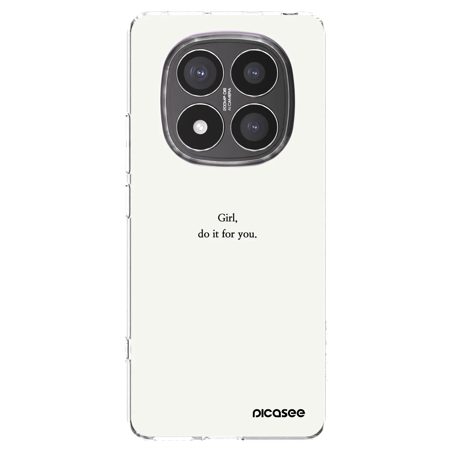 Picasee silikonowe przeźroczyste etui na Xiaomi Redmi Note 14 Pro+ 5G - Girl, do it for you