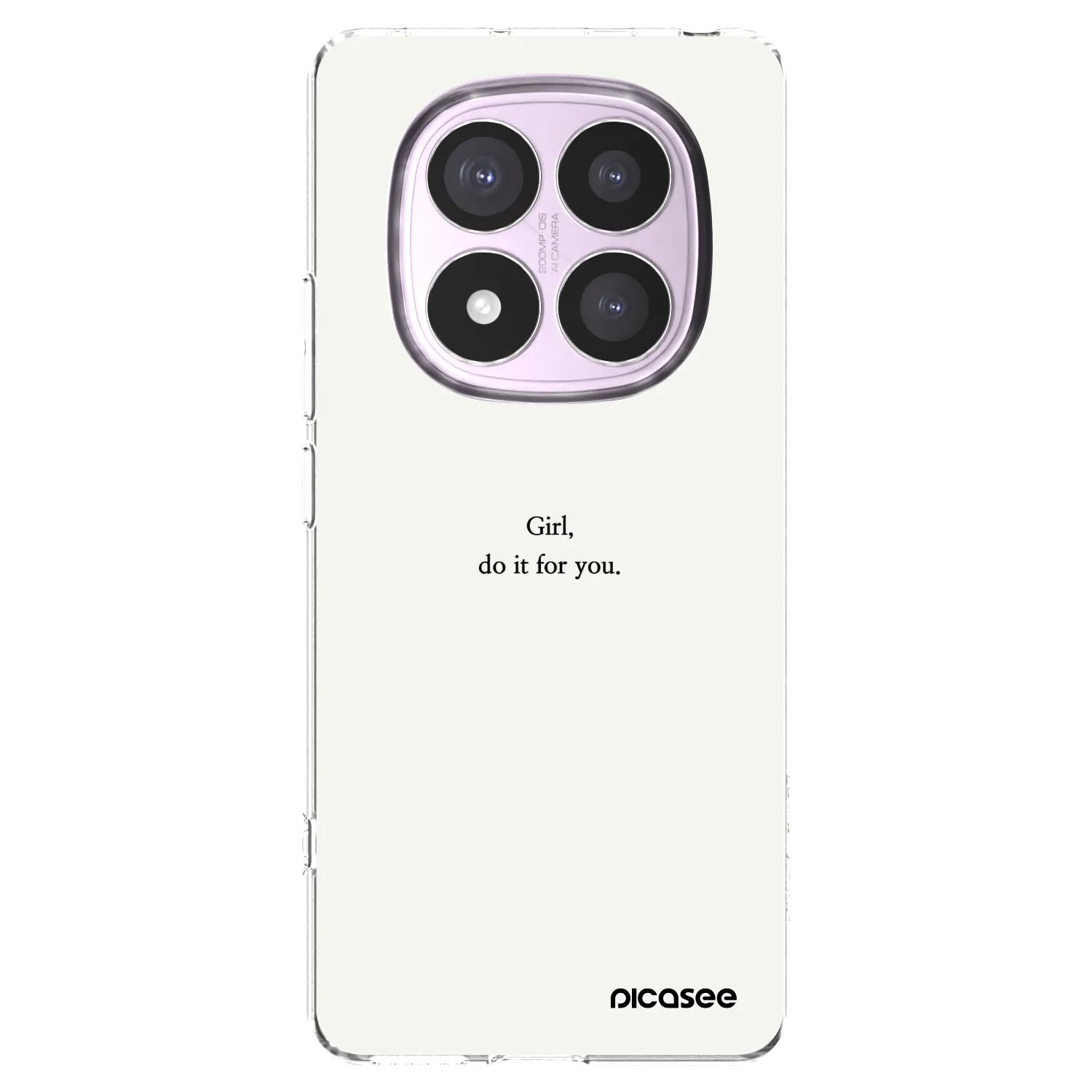 Picasee silikonowe przeźroczyste etui na Xiaomi Redmi Note 14 Pro 5G - Girl, do it for you