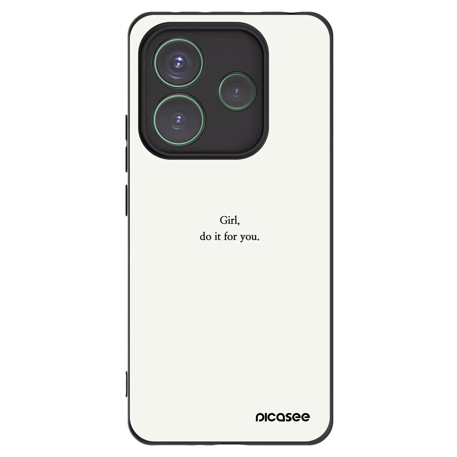 Picasee silikonowe czarne etui na Xiaomi Redmi Note 14 5G - Girl, do it for you