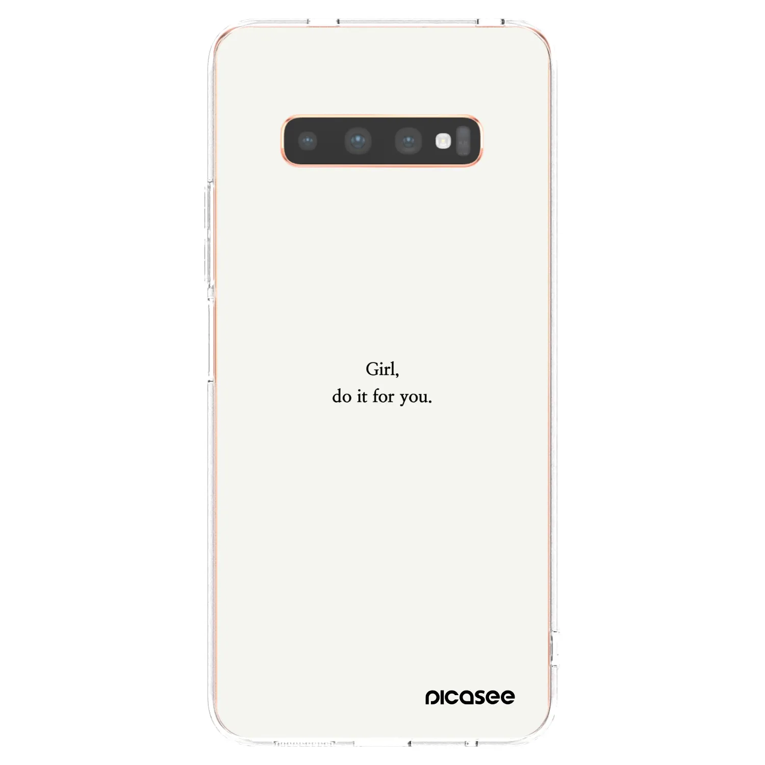 Picasee silikonowe przeźroczyste etui na Samsung Galaxy S10 Plus G975 - Girl, do it for you