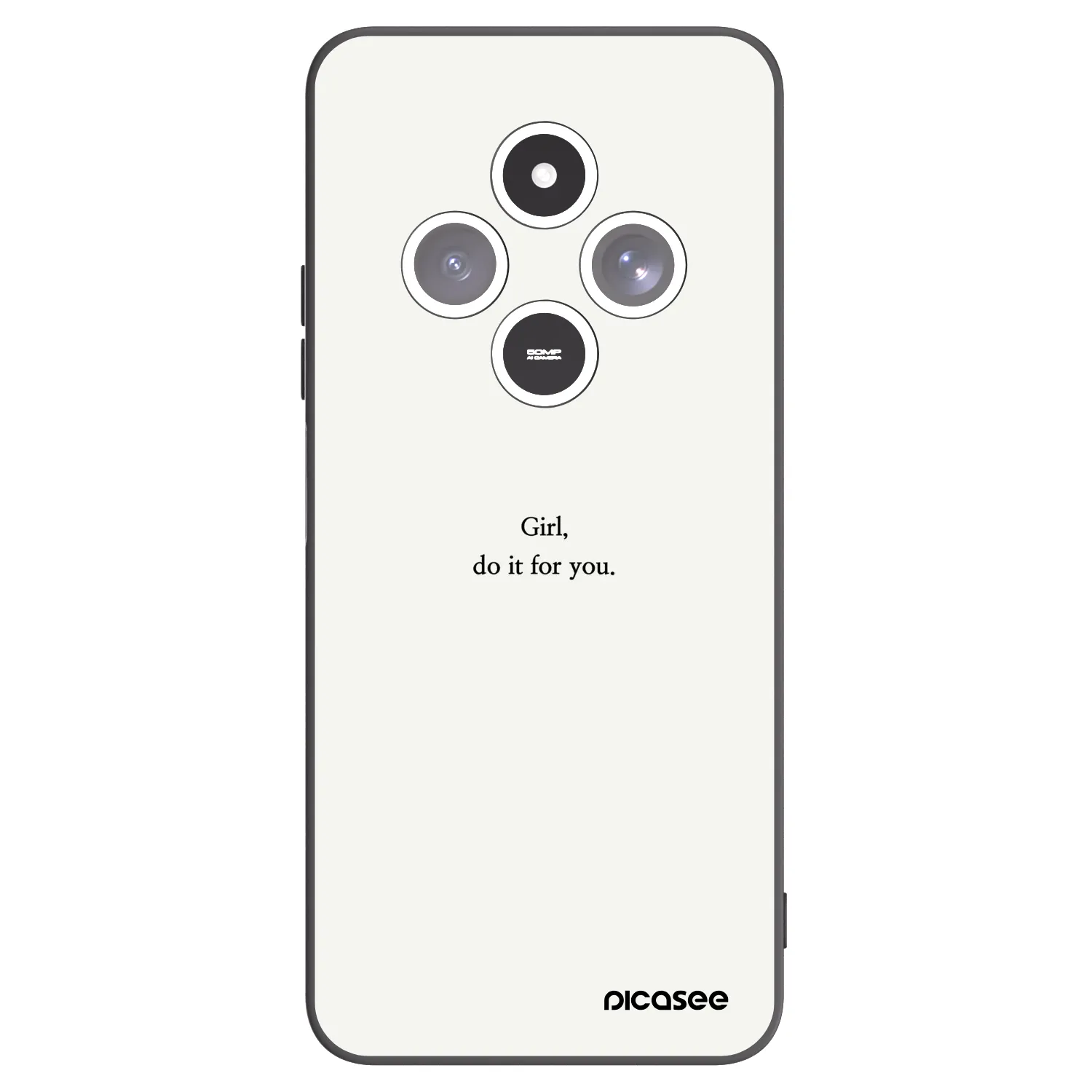 Picasee silikonowe czarne etui na Xiaomi Redmi 14C - Girl, do it for you