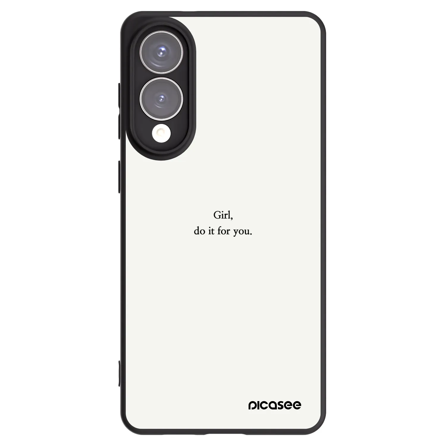 Picasee silikonowe czarne etui na Samsung Galaxy S25 Edge 5G - Girl, do it for you